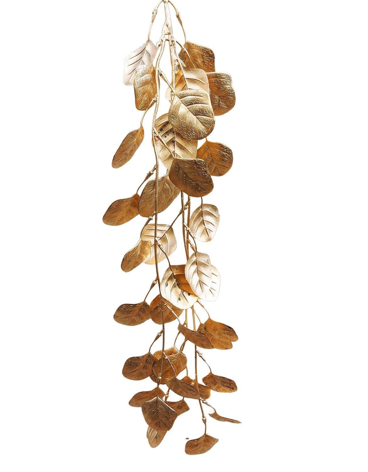 Kunstzweig Eukalyptus Diemel, Gold, 75cm Eukalyptus, artplants, Höhe 75.0 cm