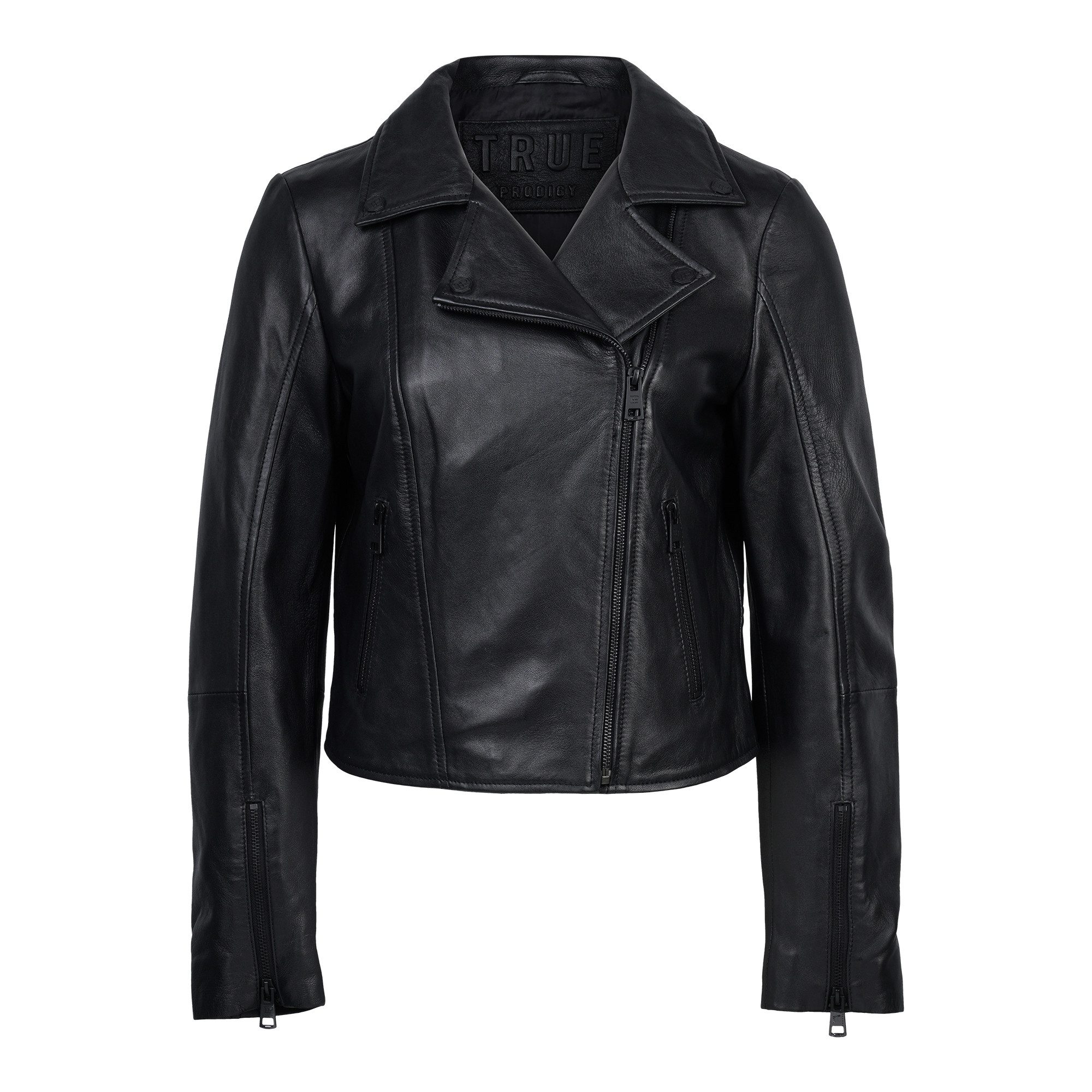 trueprodigy Lederjacke Stella asymmetrischer Reißverschluss und Reverskrage günstig online kaufen