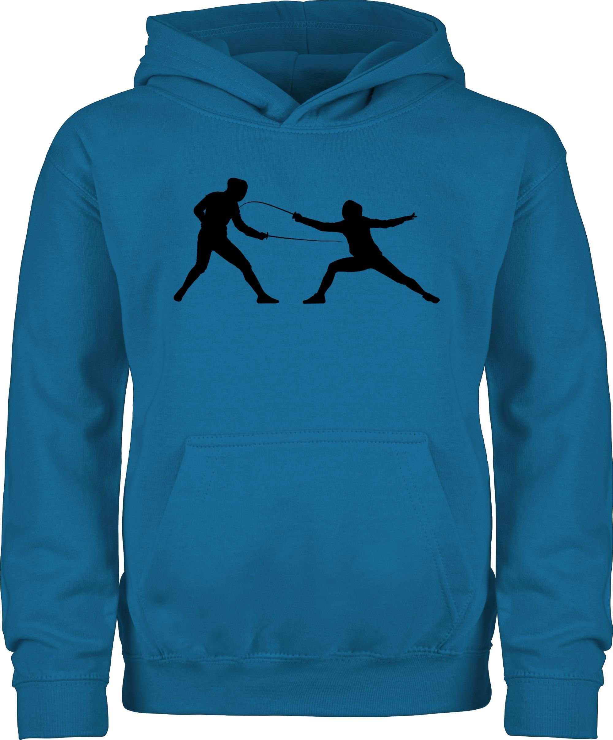 Himmelblau 1 Sport Kinder Kleidung Hoodie Shirtracer Fechten