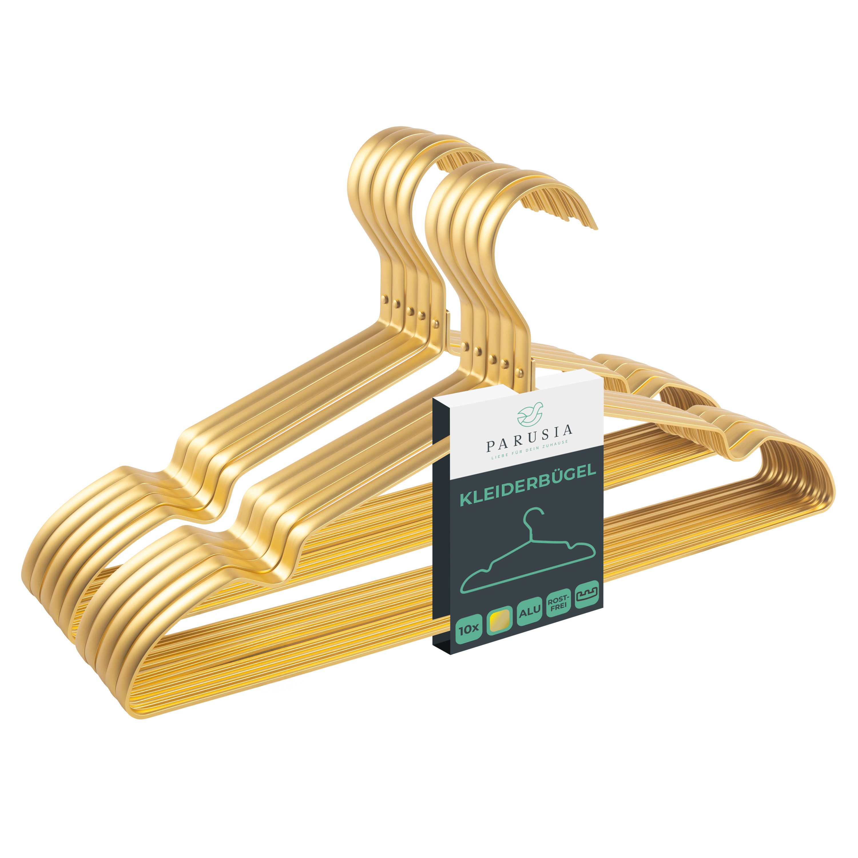 Parusia Kleiderbügel 10/20/40 Parusia Kleiderbügel gold 42x1cm, Metall rost günstig online kaufen