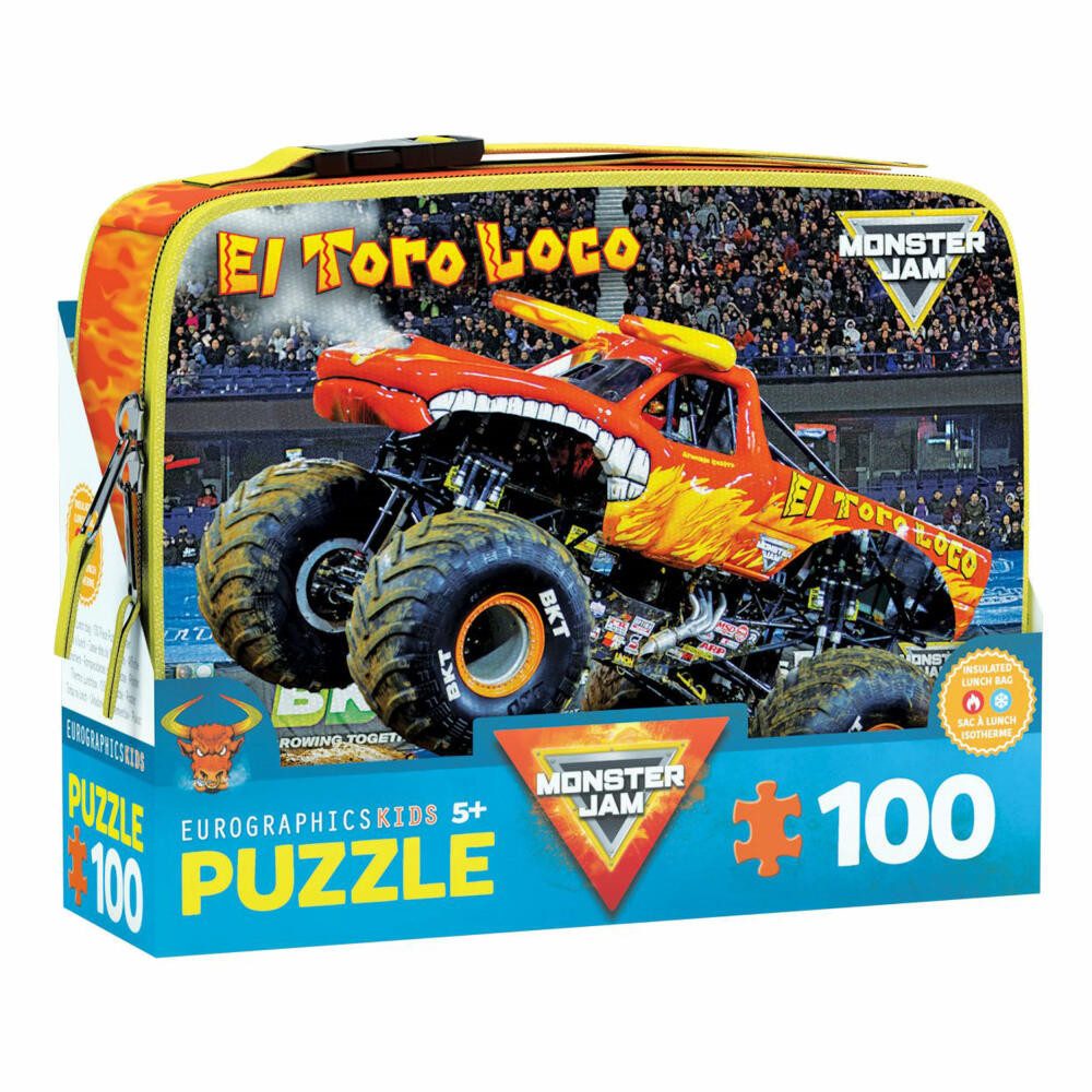 EUROGRAPHICS Puzzle Monster Jam - El Toro Loco, 100 Puzzleteile, mit Lunch Bag
