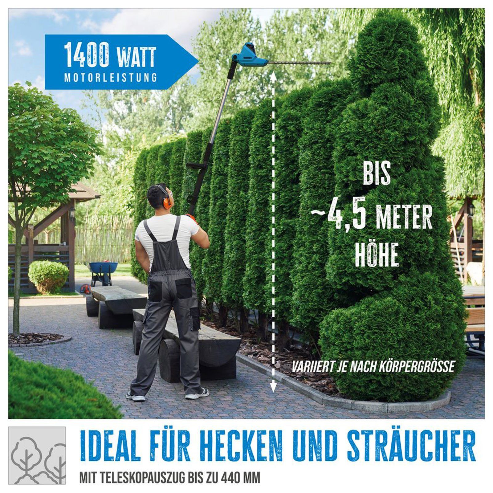 Güde Elektro-Heckenschere Teleskop Heckenschere GTHS 6045.1 günstig online kaufen