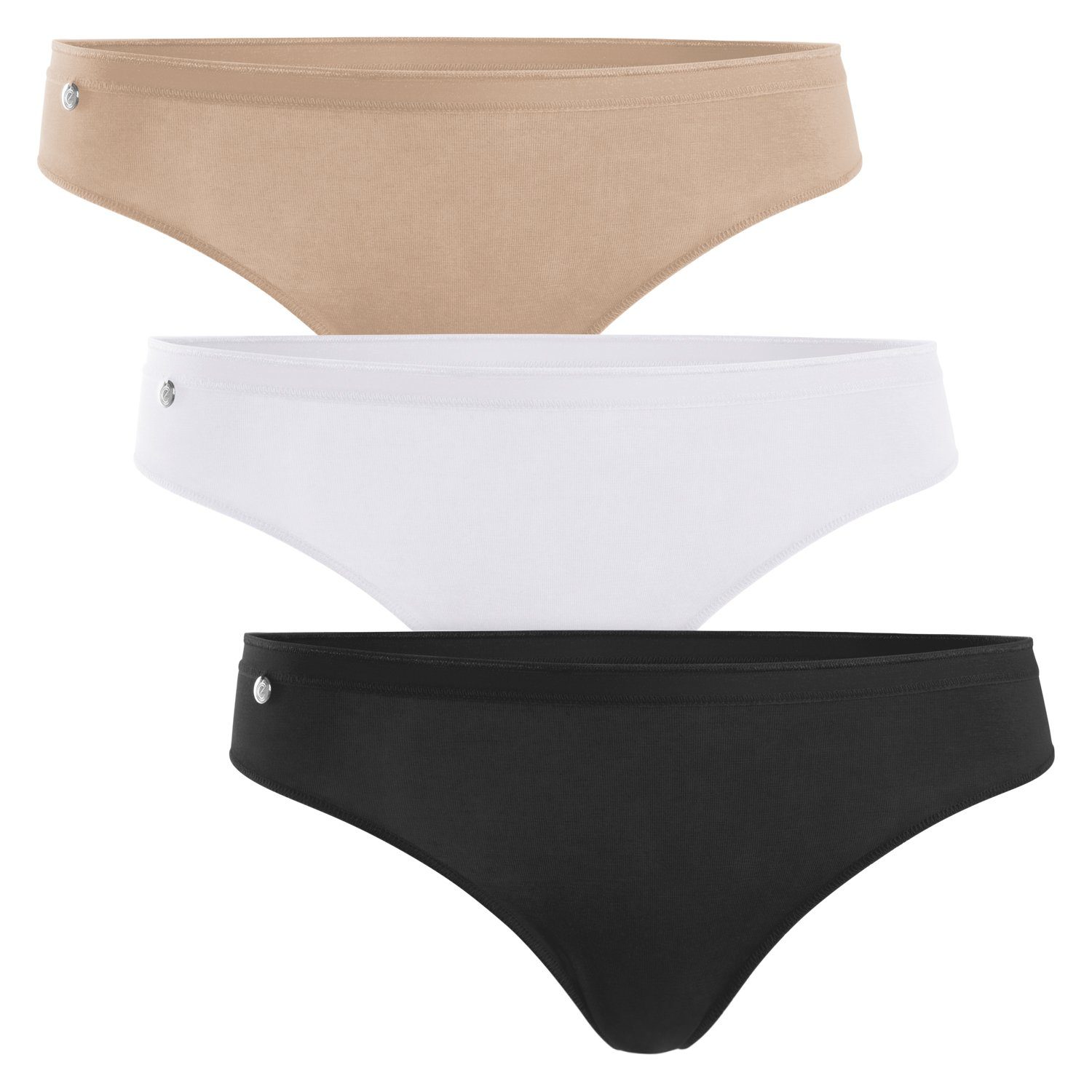 Tanga Mini-Slip Tanga Classic Mix Damen String (3er Basic celodoro Pack)