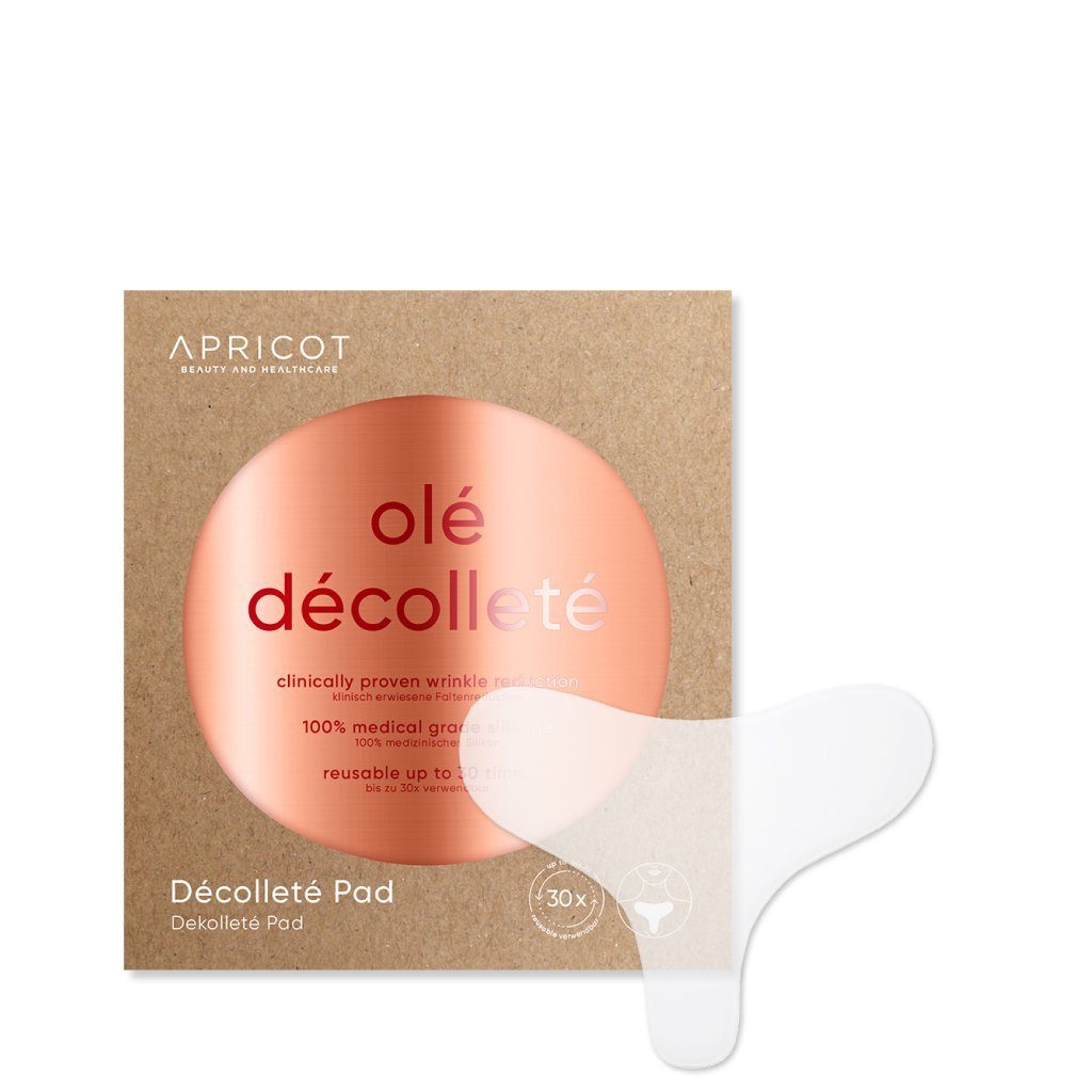 APRICOT Beauty Straffungspflege Das Original Anti-Falten Silicone care® Dekolleté Pad selbstklebend, Wiederverwendbar | Körpercremes