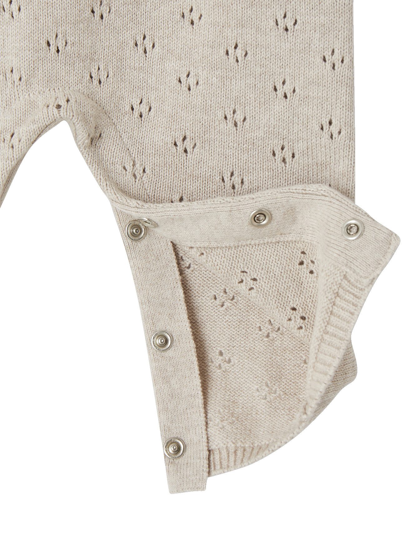 vertbaudet Jumpsuit Baby Strick-Latzhose mit Volantträgern – Bild 3 von 5