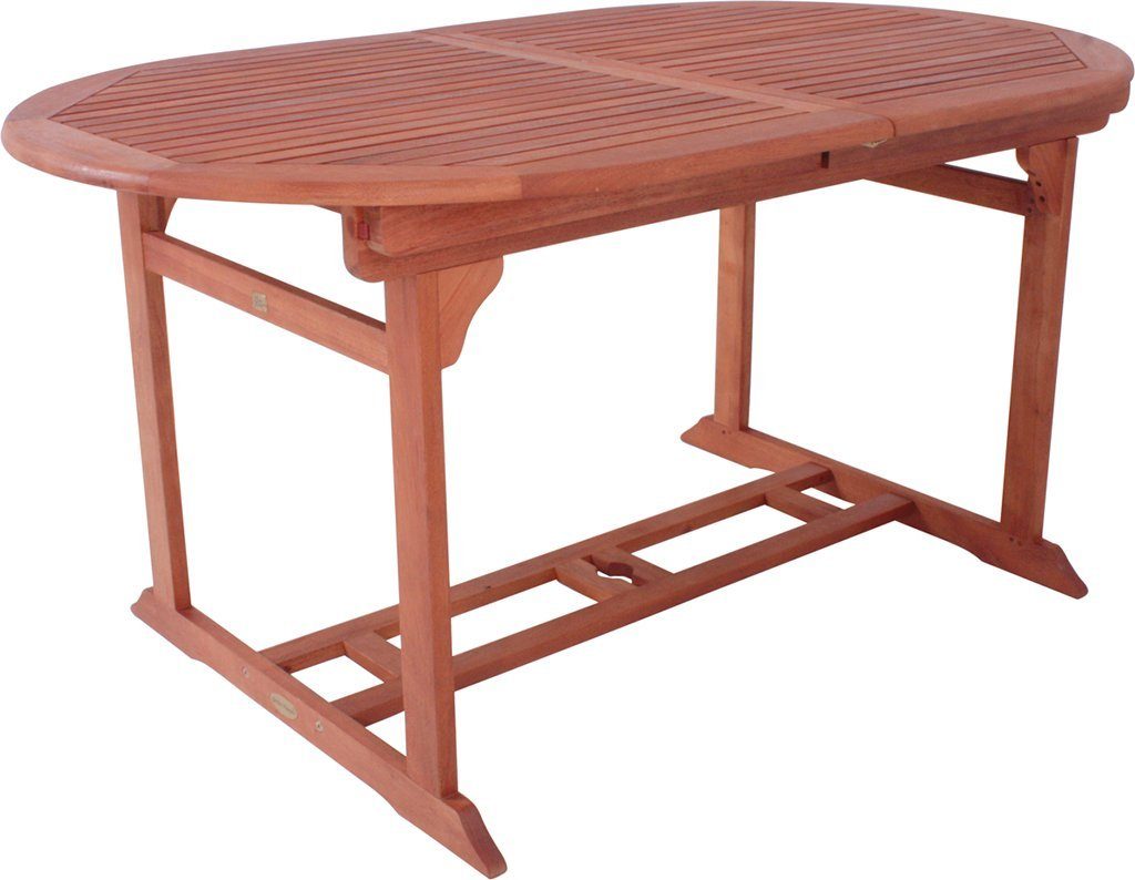Gravidus Gartentisch Tisch Gartentisch Holztisch oval ausziehbar