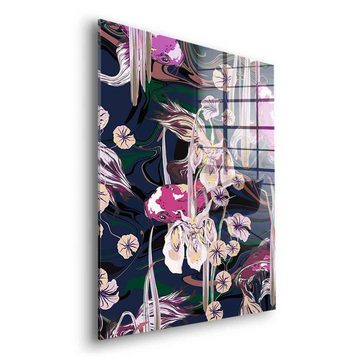 DOTCOMCANVAS® Acrylglasbild Koi Pond Purple - Acrylglas, Acrylglasbild Koi Pond Purple Fische Kois abstrakt schwarz Wandbild
