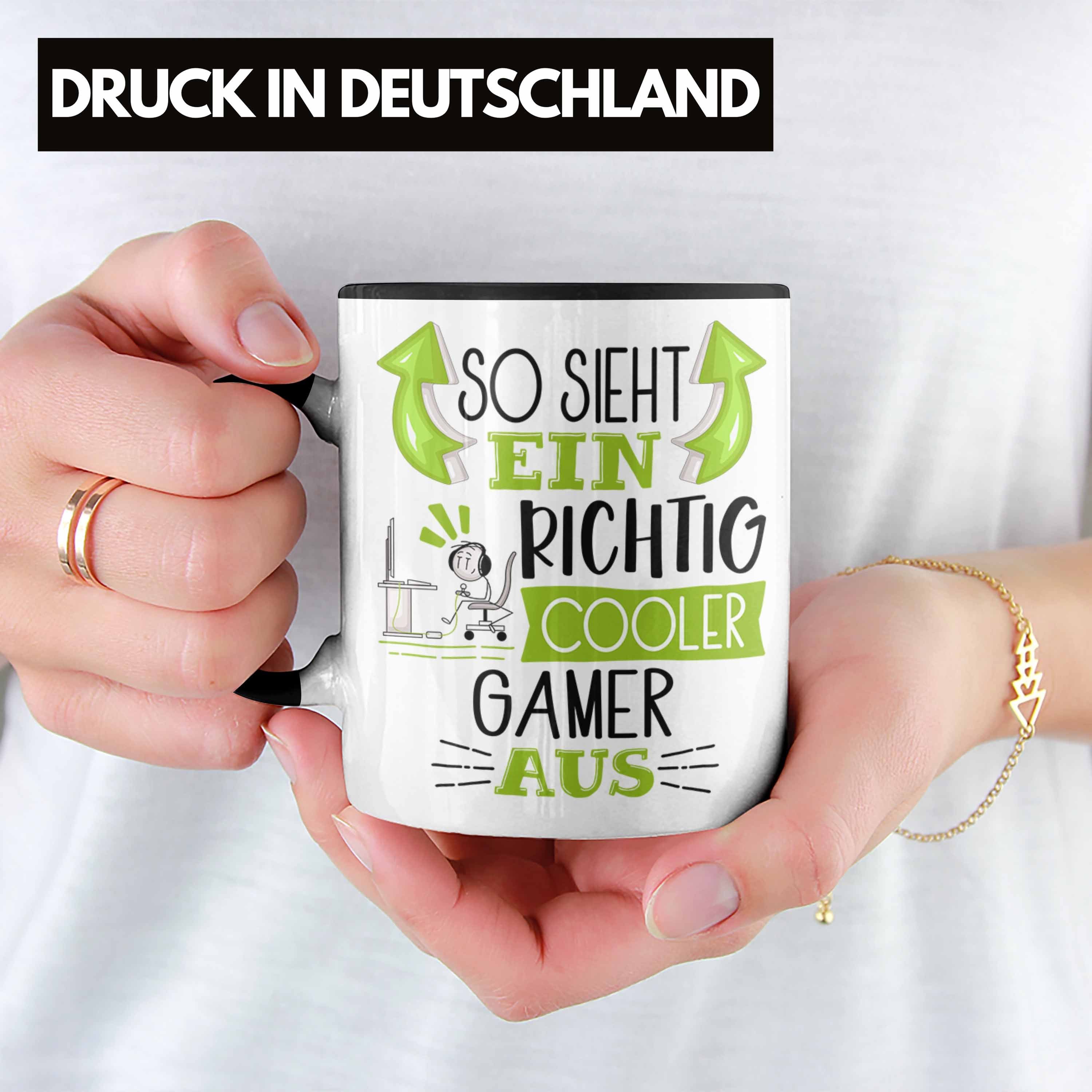 Sieht Schwarz Gamer Cooler Spruch Ein Aus So Richtig Trendation Lustiger Geschenk Tasse Tasse