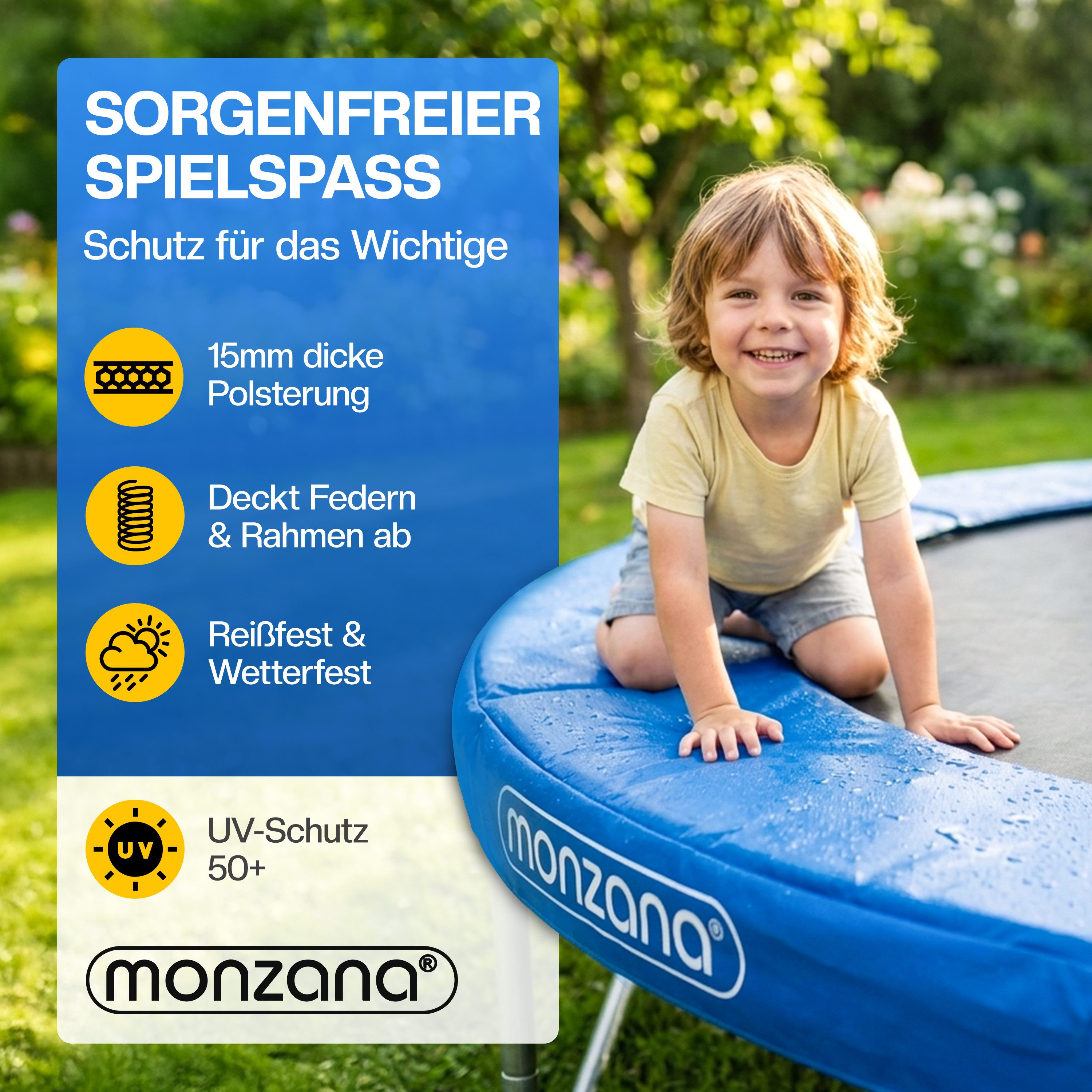 monzana Trampolin-Abdeckplane, Trampolin Randabdeckung Ø 427 cm 30cm breit 100% UV-beständig