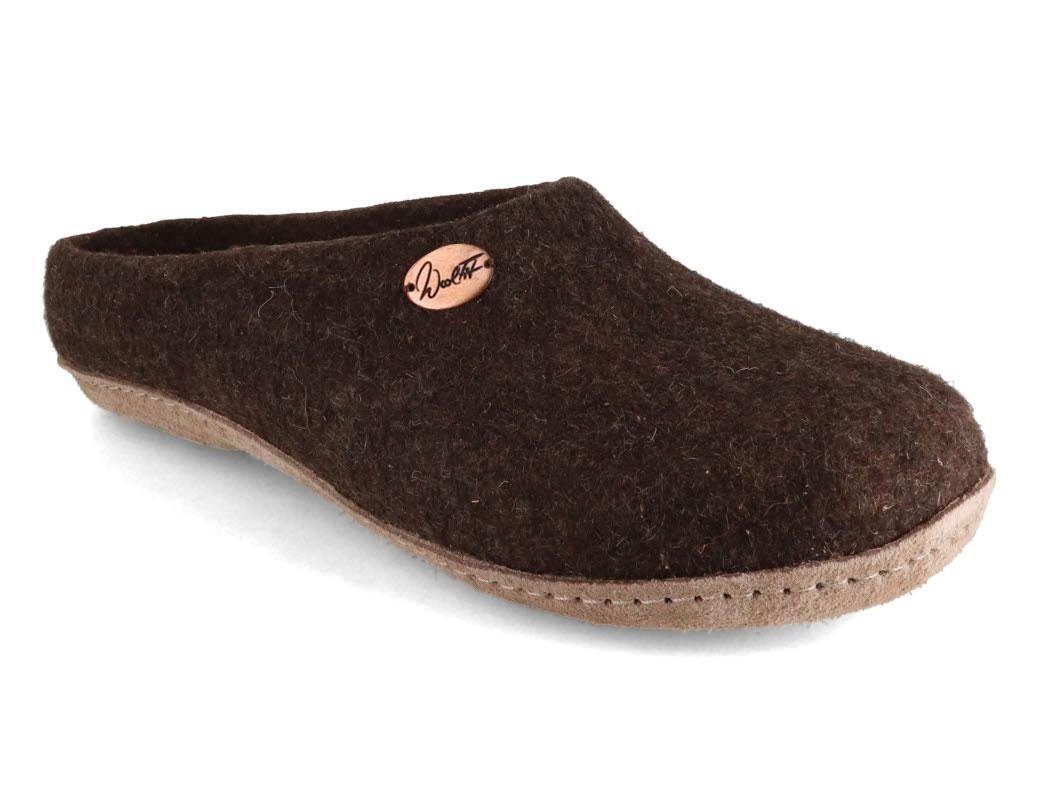 WoolFit handgefilzte Pantoffeln für Damen und Herren aus 100% Wolle Hausschuh ideal für eigene Einlagen