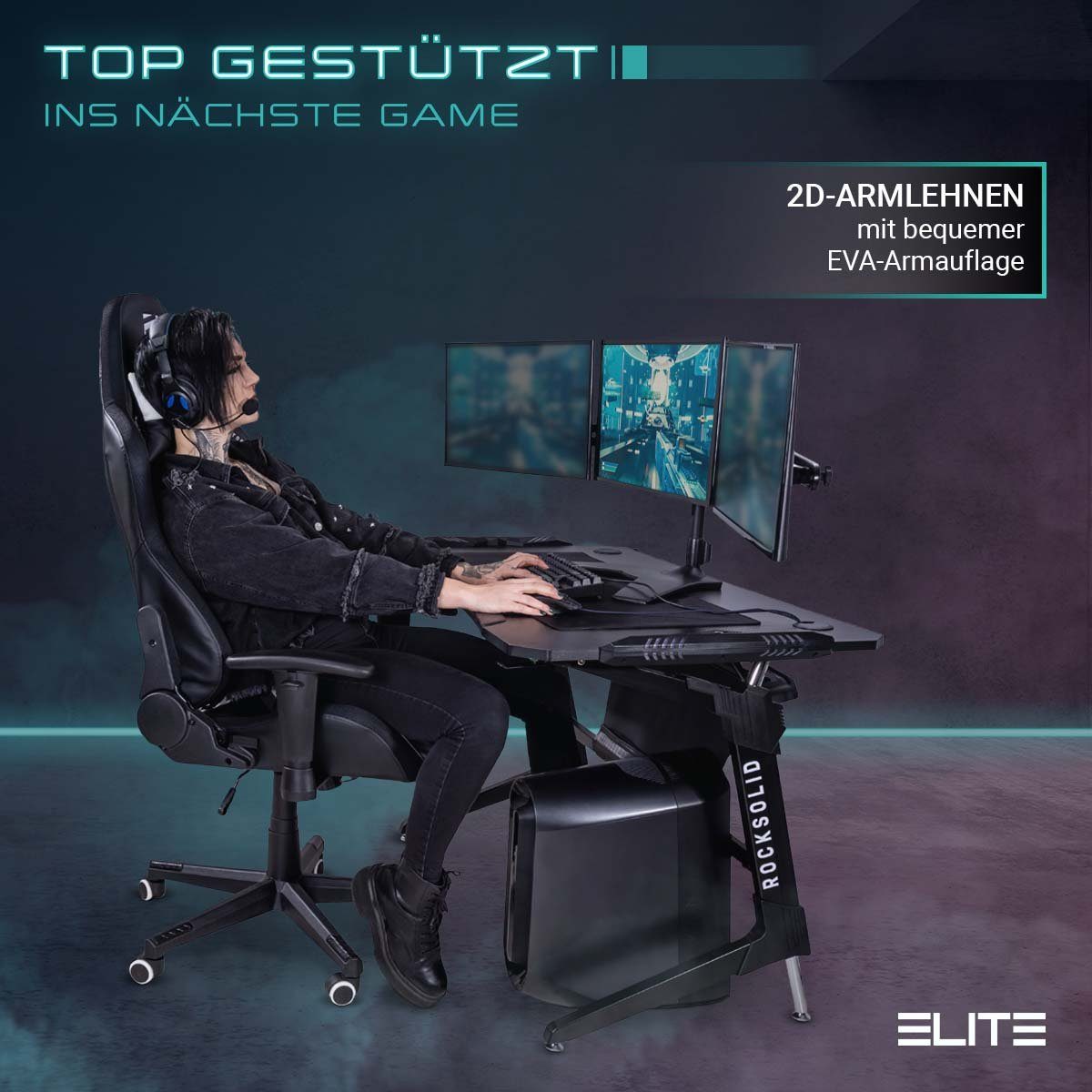 ELITE Gaming Gaming-Stuhl Ergonomischer Bürostuhl Destiny günstig online kaufen