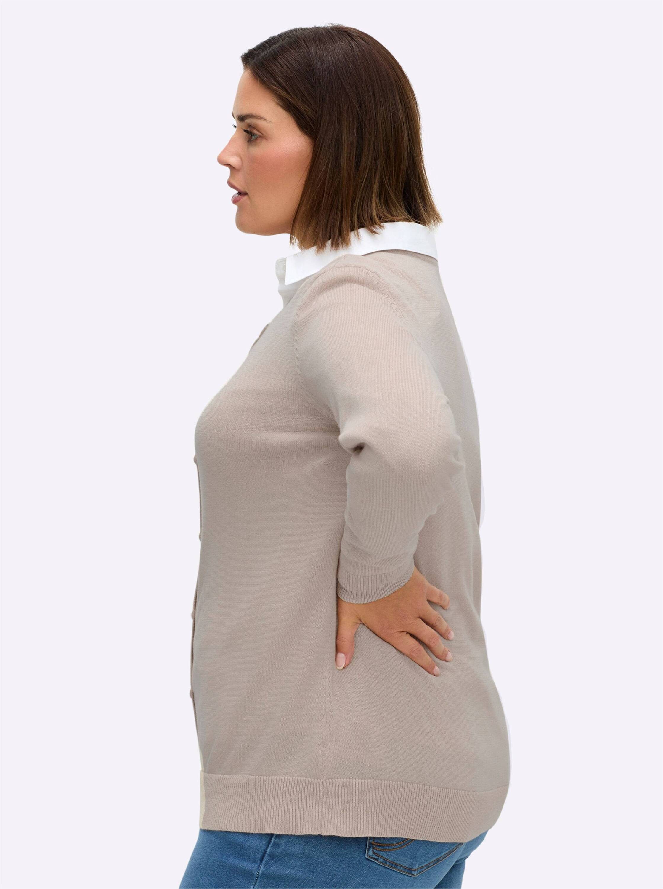 Sieh an! Strickjacke Strickjacke Langarm