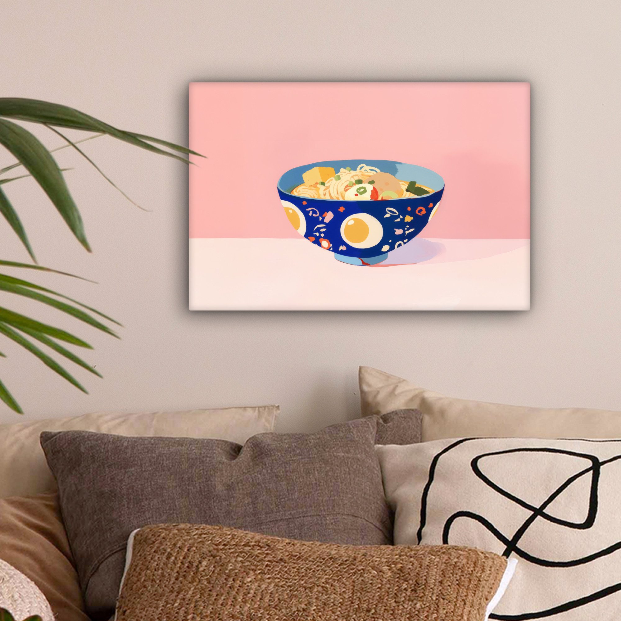 OneMillionCanvasses® Leinwandbild Nudeln - Schüssel - günstig online kaufen