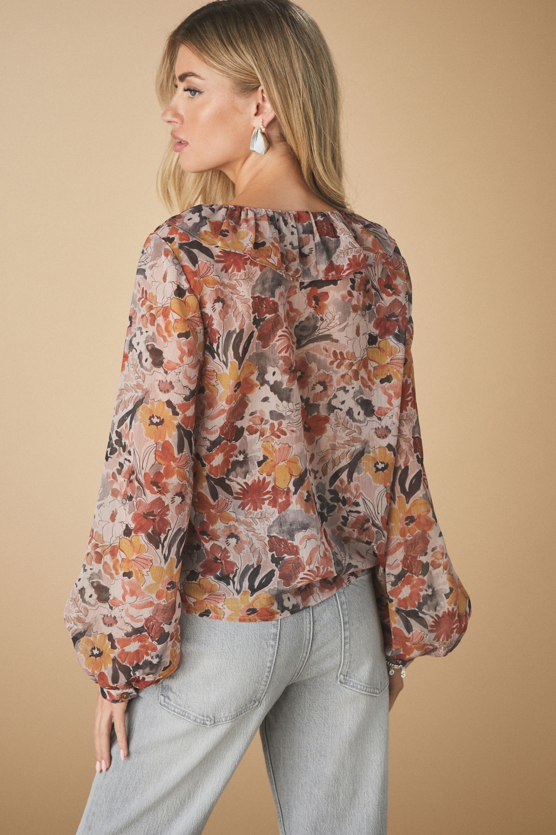 Next Rüschenbluse Transparente Schluppenbluse mit Rüschen günstig online kaufen