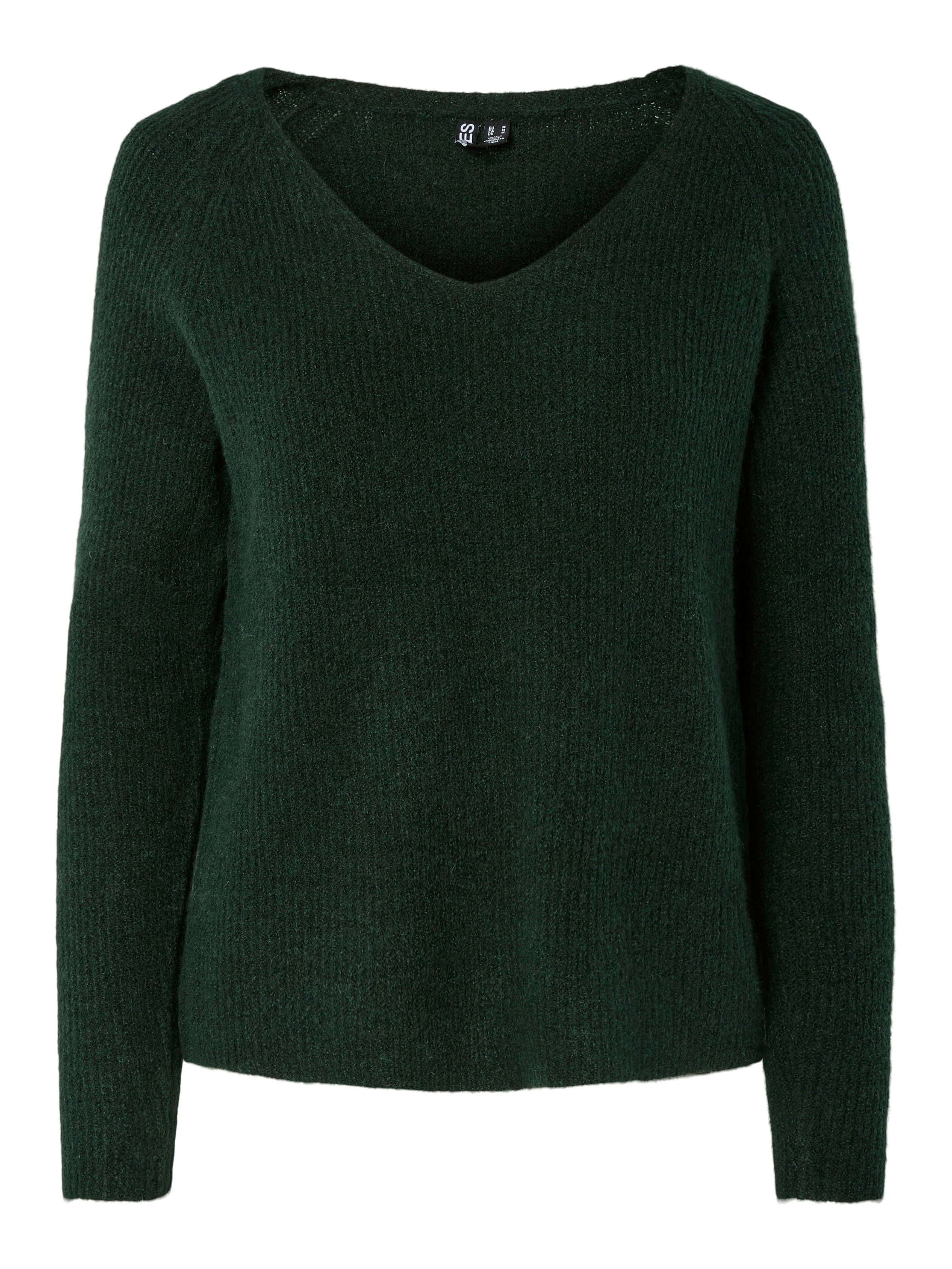 pieces V-Ausschnitt-Pullover PCELLEN LS V-NECK KNIT günstig online kaufen