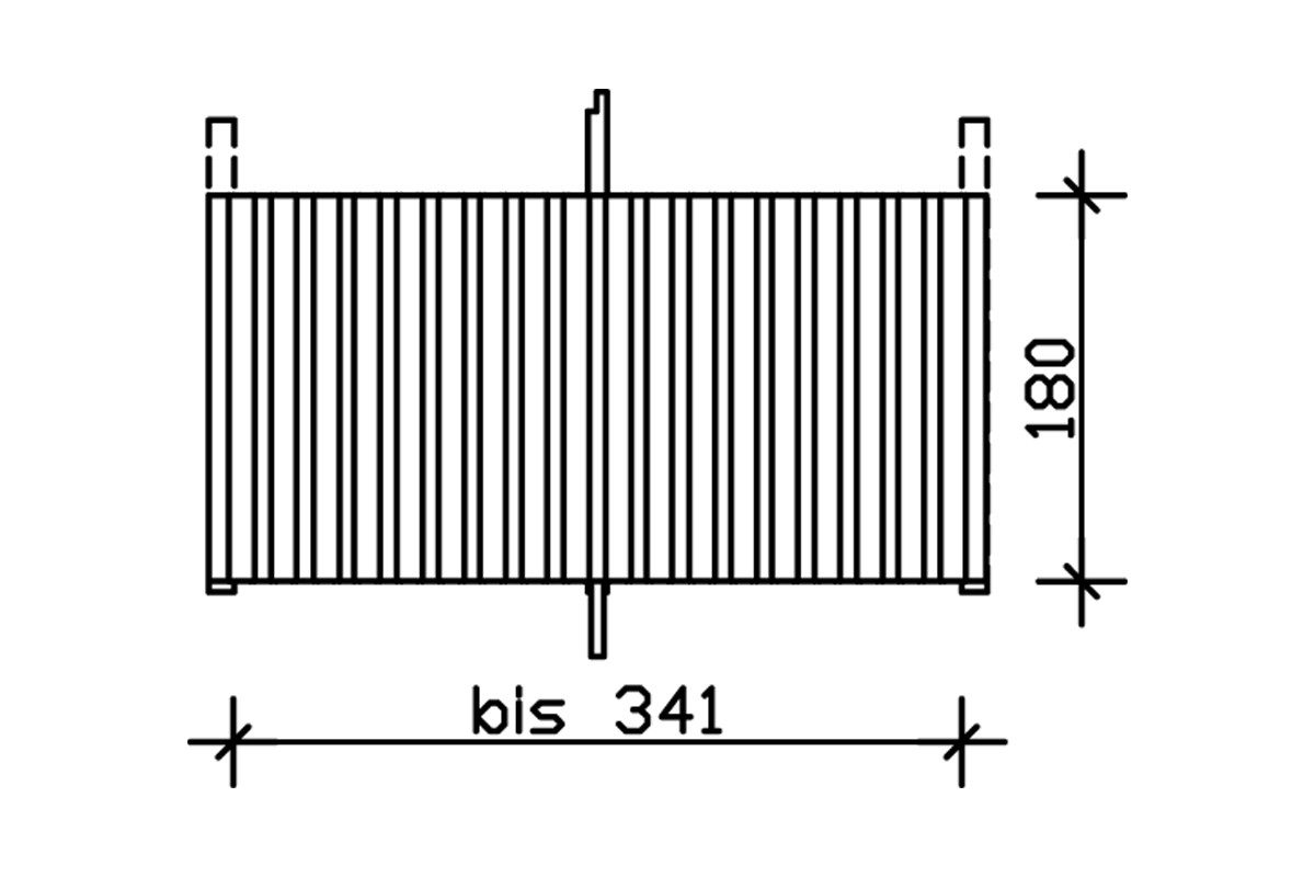Thumbnail - Skanholz Carport-Rückwand, BxH:341x180 cm, aus Deckeschalung 20x120mm