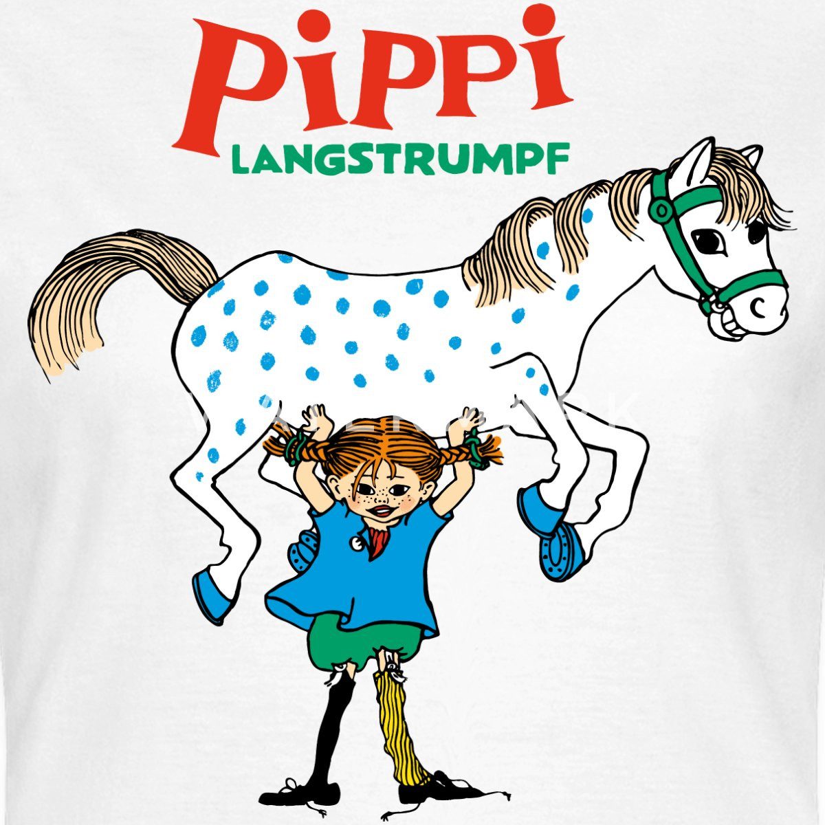 Spreadshirt T-Shirt Pippi Langstrumpf Pippi Hebt Kleiner Onkel Frauen T-Shi günstig online kaufen