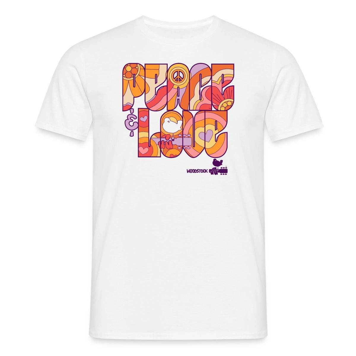 T-Shirt Woodstock Peace Love Hippie Design Männer T-Shirt
