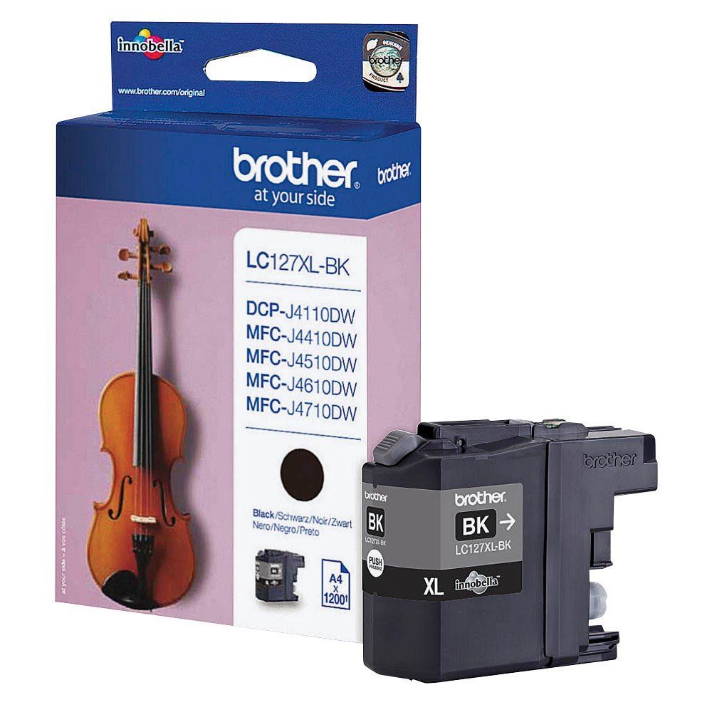 Brother 1 Tintenpatrone LC-127XL ca. 1.200 Seiten - black Tintenpatrone (1 Farbe, 1-tlg)