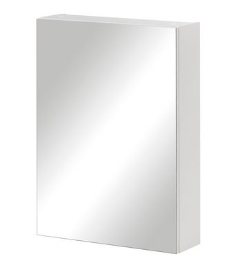Lomadox Spiegelschrank Corato Badezimmer Schrank Badschrank grifflos weiß 50x70,7x15,85 cm