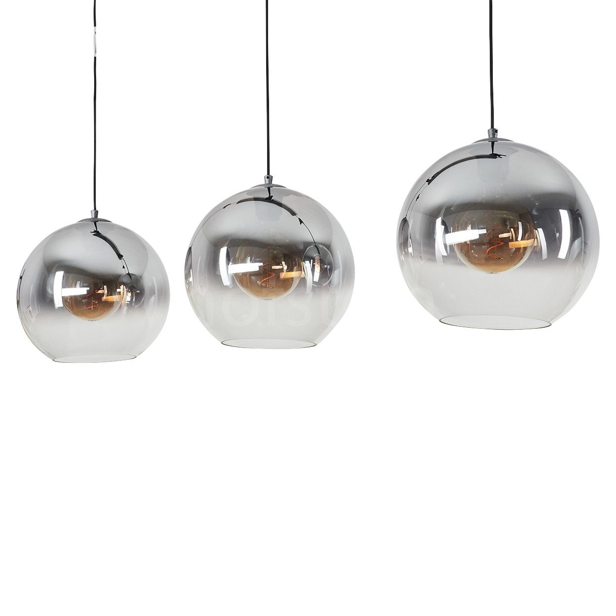 hofstein Pendelleuchte »Castegnato« Hängelampe aus Metall/Glas in Altsilber günstig online kaufen