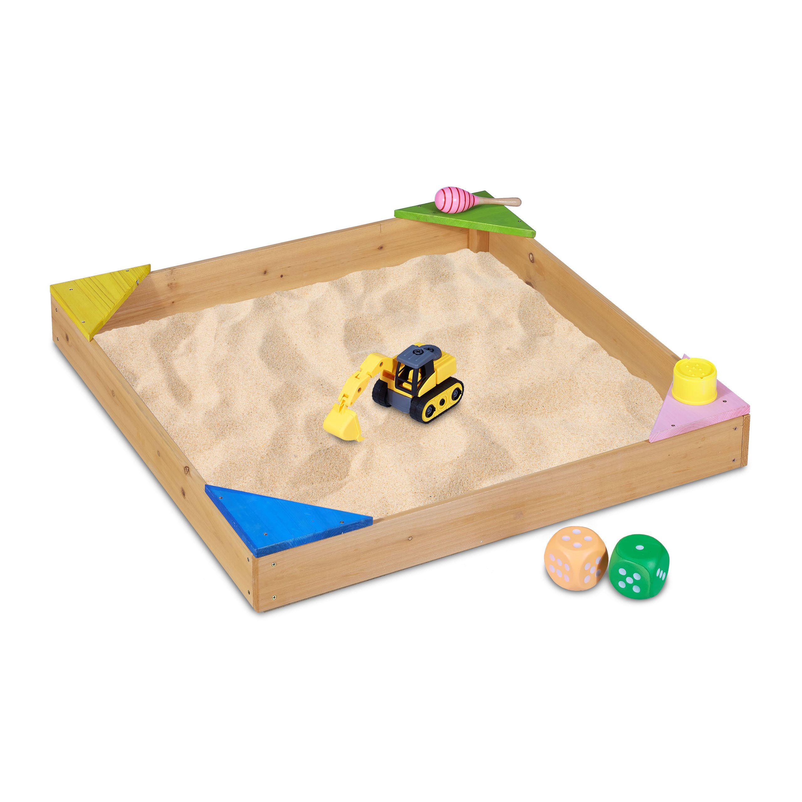 relaxdays Sandkasten mit Ecksitze günstig online kaufen