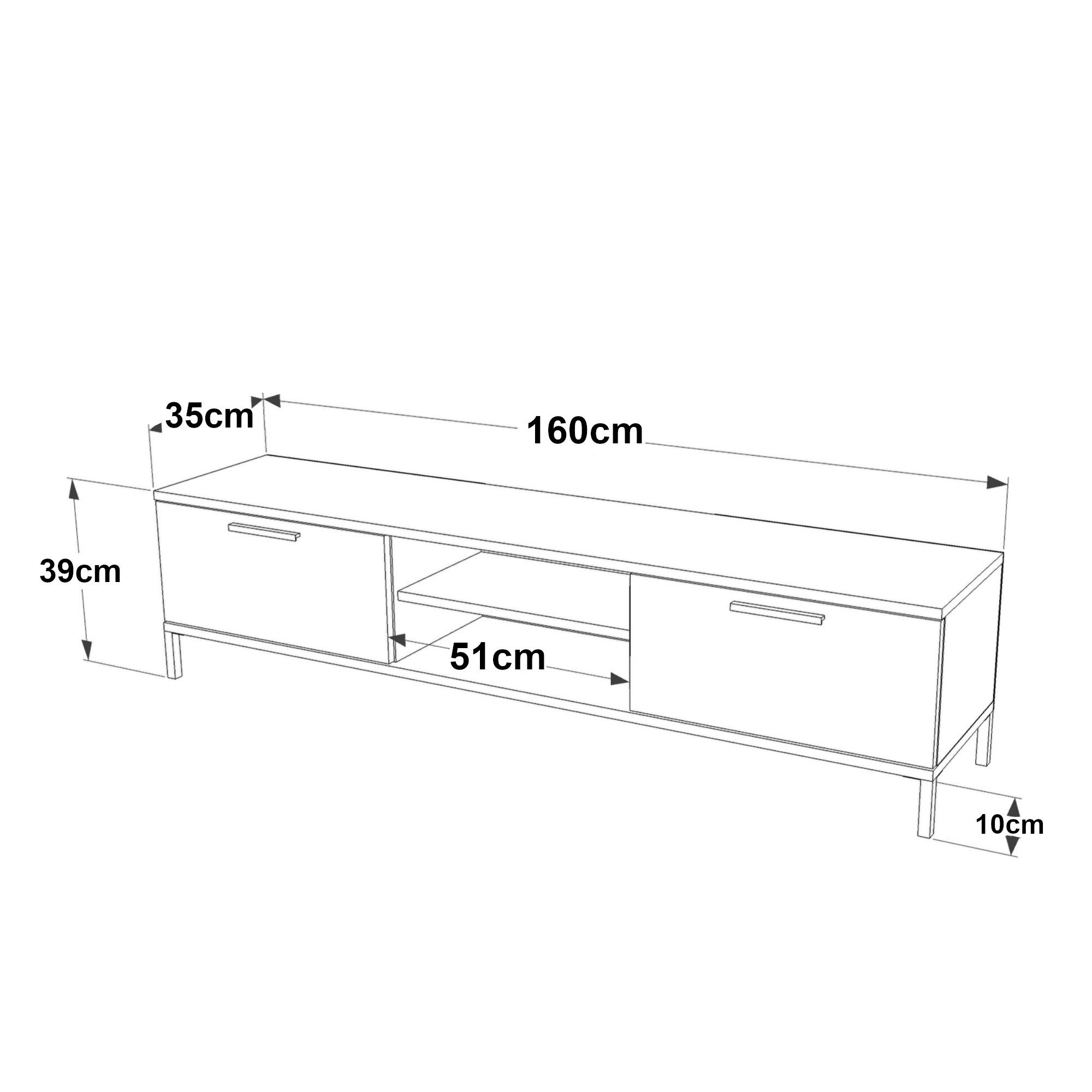 en.casa TV-Schrank »Lempäälä« mit 2 Schranktüren günstig online kaufen
