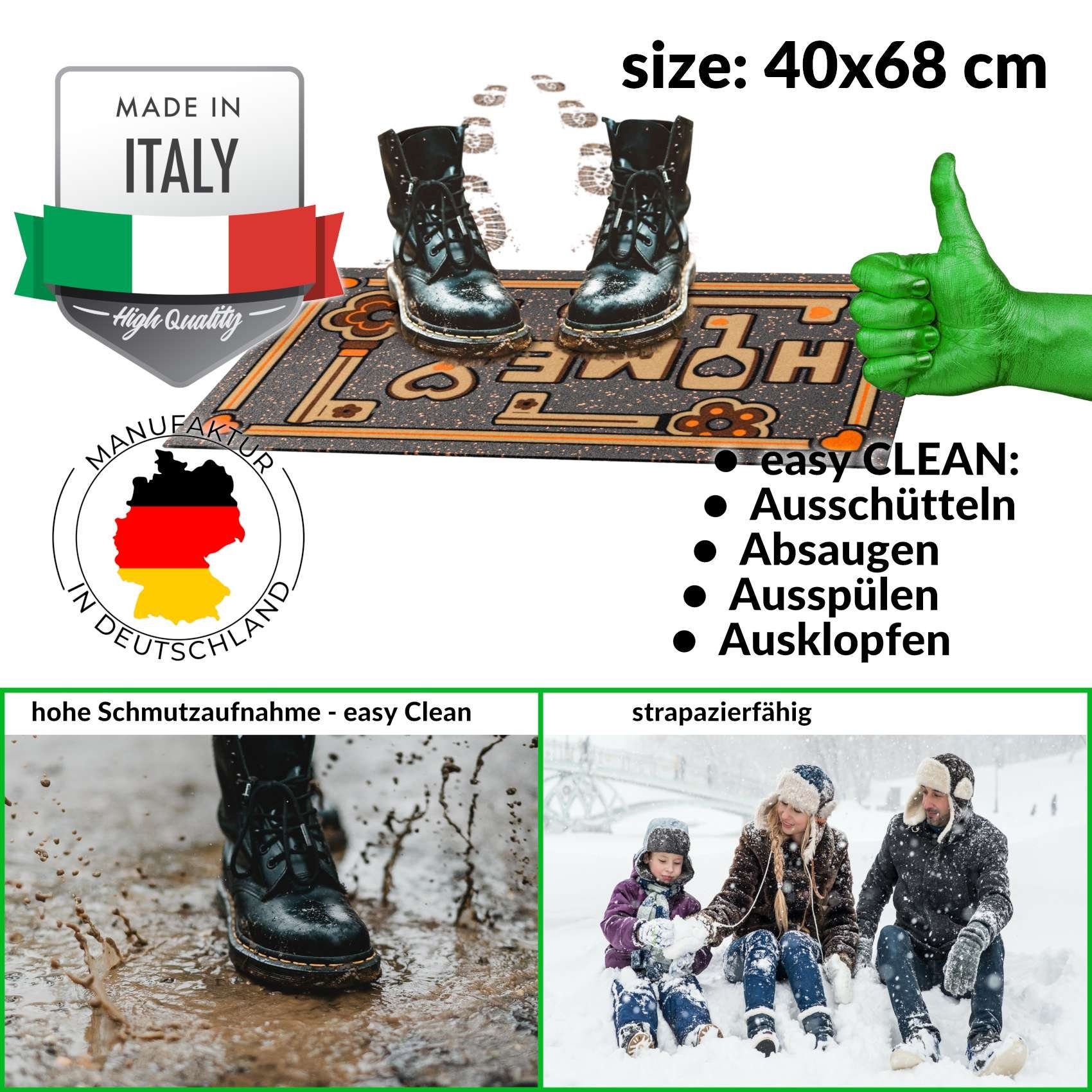 ANRO Fußmatte Rutschfeste Gummibasis Türmatte Schmurzfangmatte, günstig online kaufen