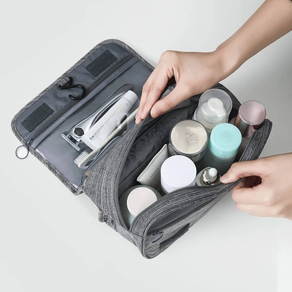 Blusmart Kosmetiktasche Reise Make-Up Taschen Frauen (Hängende Trocken- und Nasstrennungs-Aufbewahrungstasche, Wasserdichter Kulturbeutel), Für die tragbare Auf – Bild 5 von 5