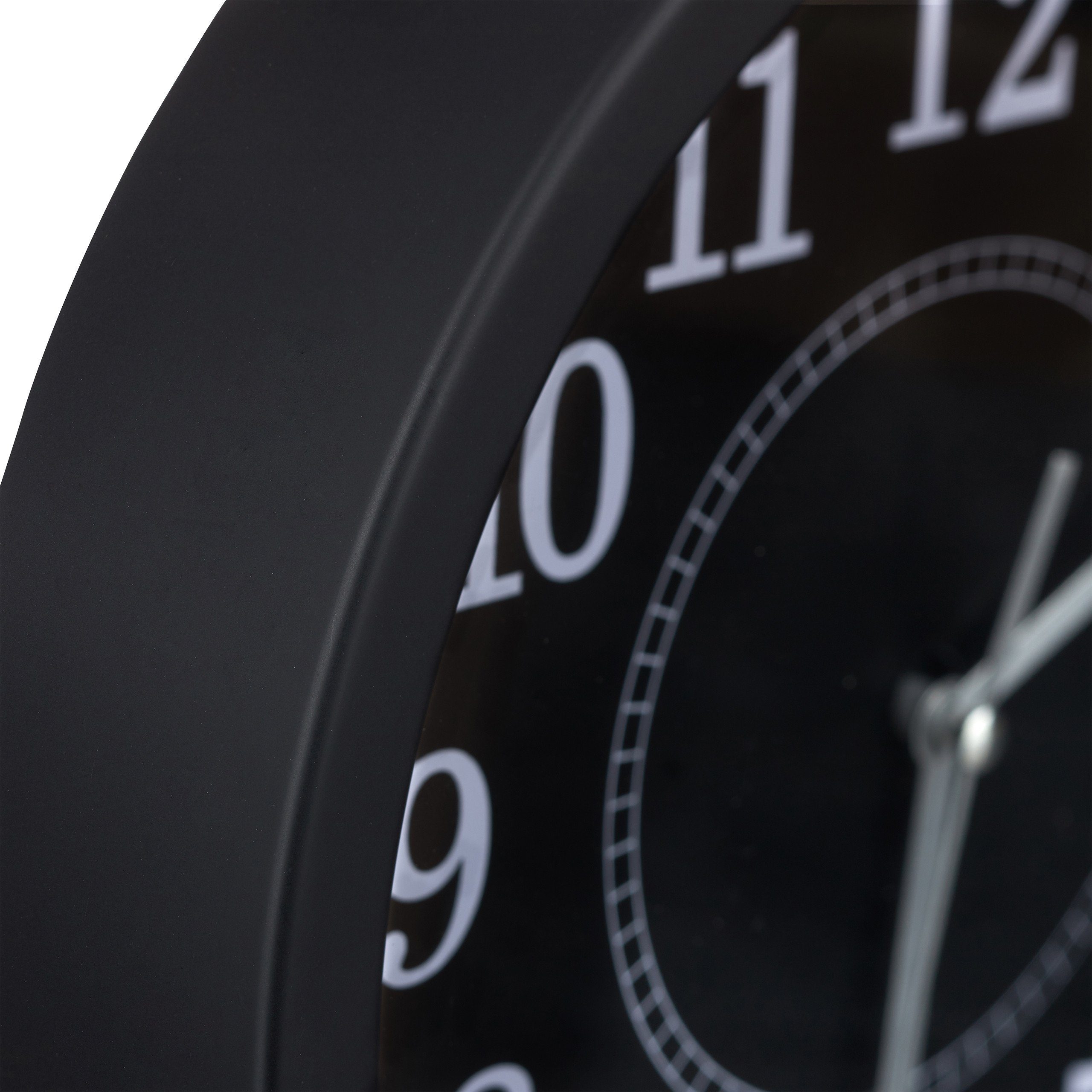 relaxdays Wanduhr rund 20cm (schwarz)