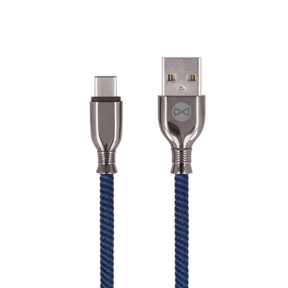 Forever Tornado USB-C Nylon geflochten Ladekabel Daten Transfer Kabel 3A Smartphone-Kabel