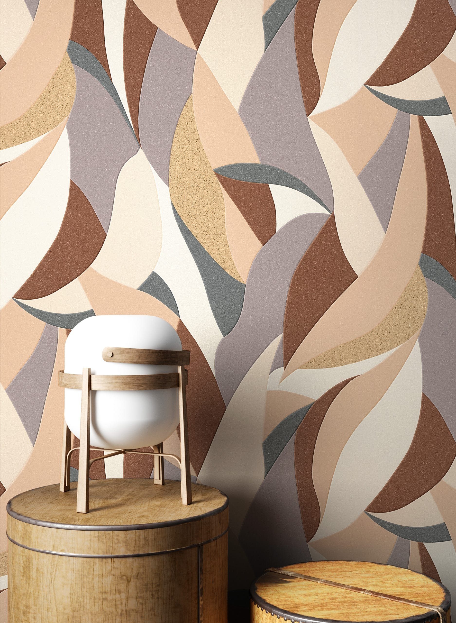 Newroom Vliestapete, Beige Tapete Modern Muster günstig online kaufen