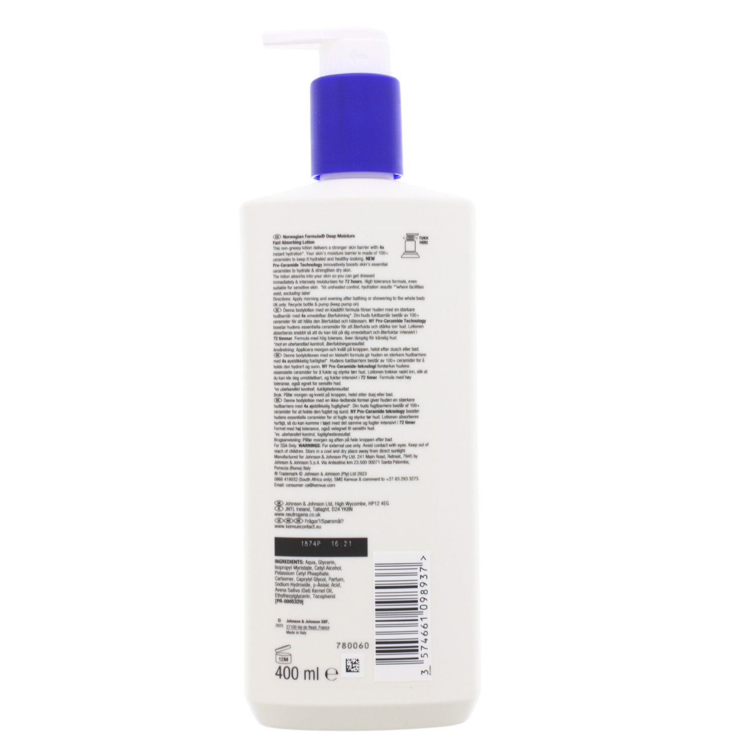 Neutrogena Bodylotion 2 x Neutrogena Deep Moisture Bodylotion Norwegische Formel für trocken
