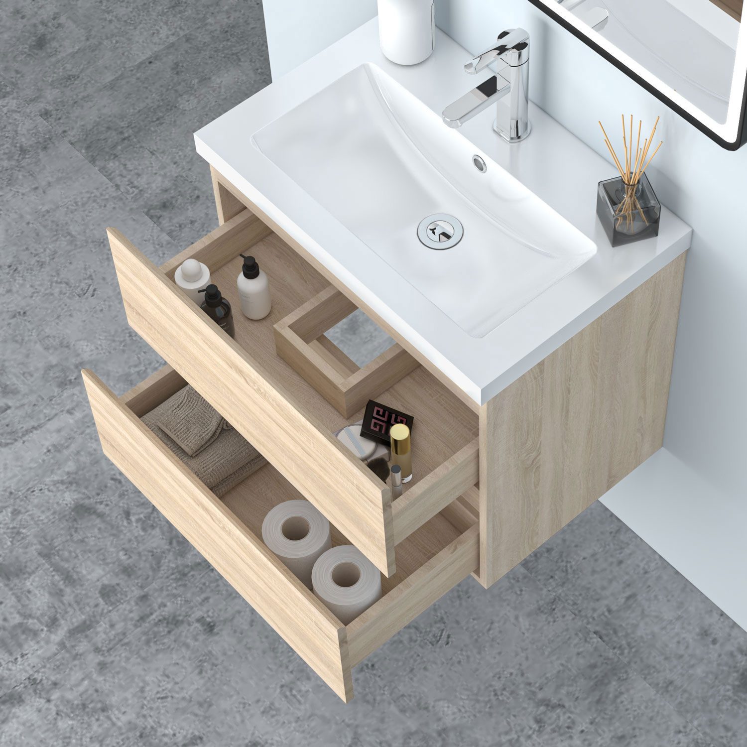 duschspa Waschtisch Waschbecken mit Unterschrank Badschrank Waschplatz Badm günstig online kaufen