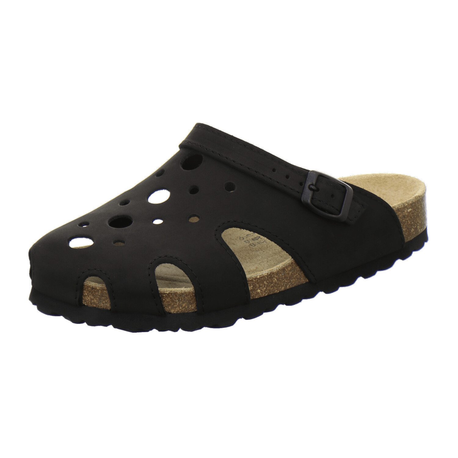 AFS-Schuhe 2993C20 Clogs Pantolette für Damen mit Fußbett, bequeme Hausschuhe aus Leder