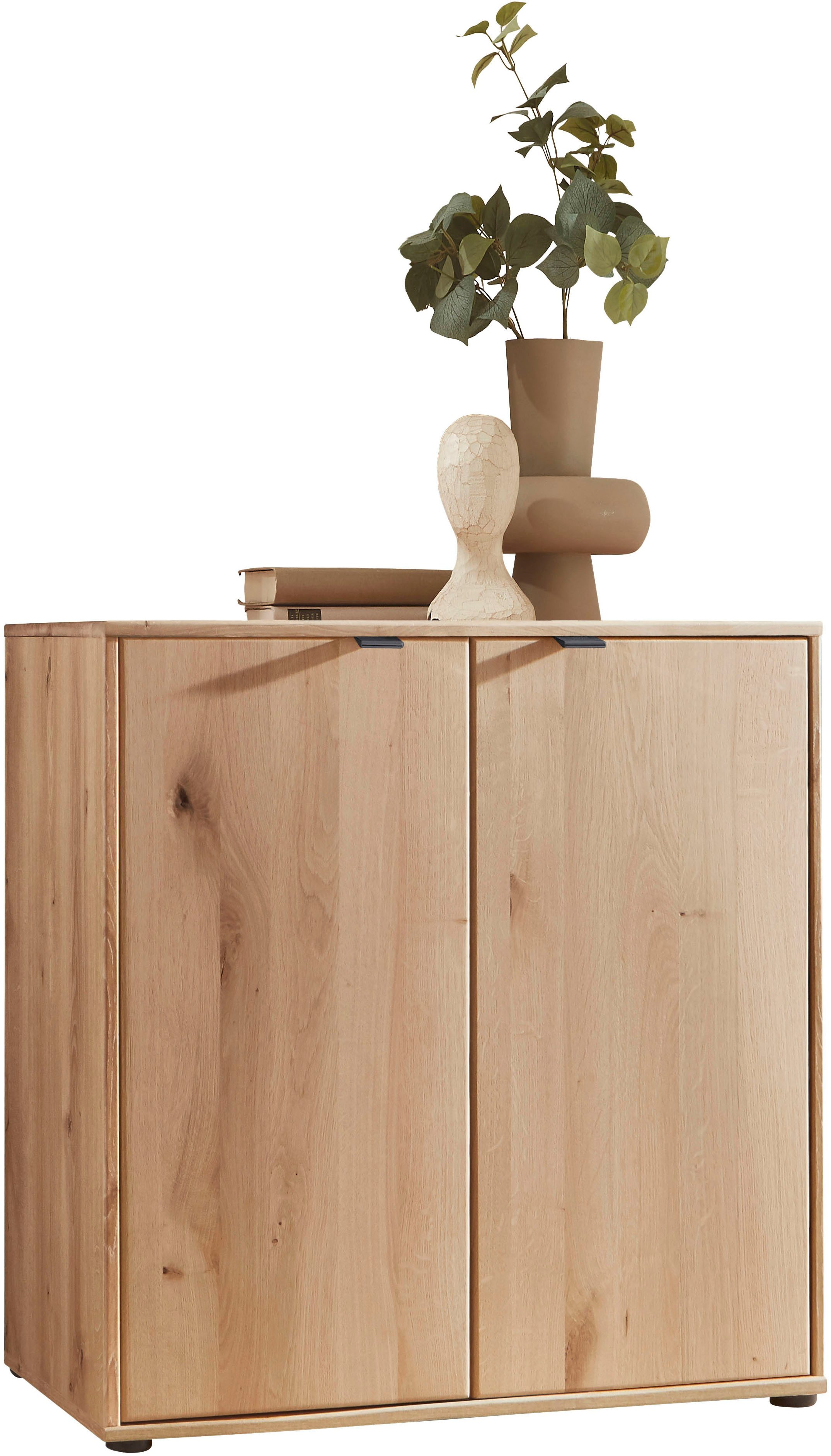 WIEMANN Kommode Cardiff Sideboard, Wäscheschrank, teilmassiv Bianco-Eiche, 80 cm (Kommode 80x86x43 cm, braun, mit Dämpfung, MADE IN GERMANY), verschiedenen Ausführungen, inklusive Einlegeboden