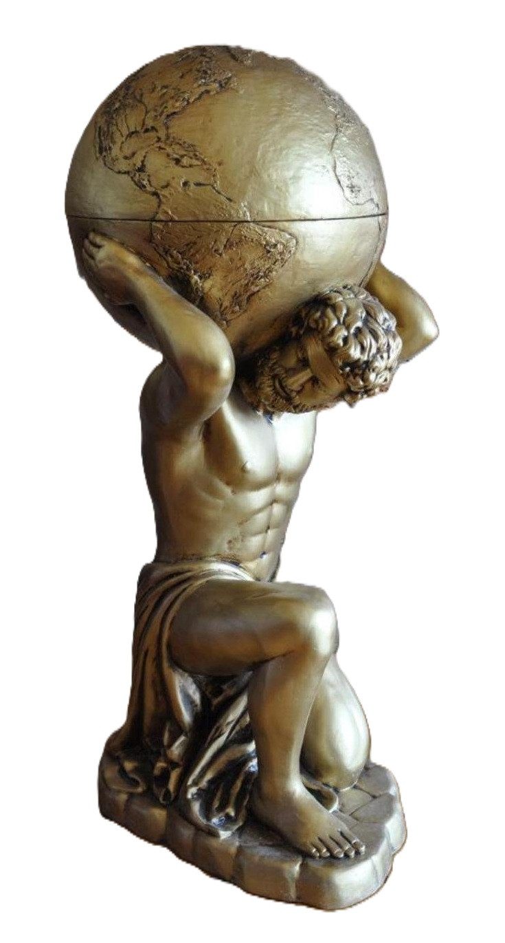 JVmoebel Bar-Butler Antik Stil Klassischer Globus Atlas Minibar Bar Wein Regal Statue Deko, (1-St), Made in Europa