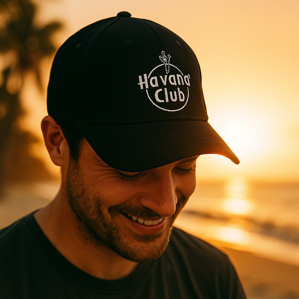 Havana Club Baseball Cap Havana Club Kappe – Schwarz, Offizielle Havana Club Cap (1-St)