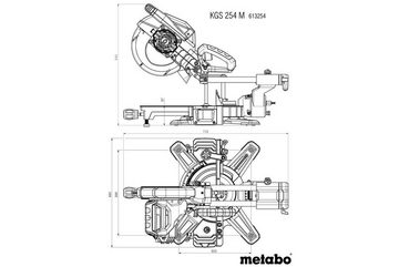 Metabo Professional Kappsäge KGS 254 M, mit Zugfunktion, im Karton
