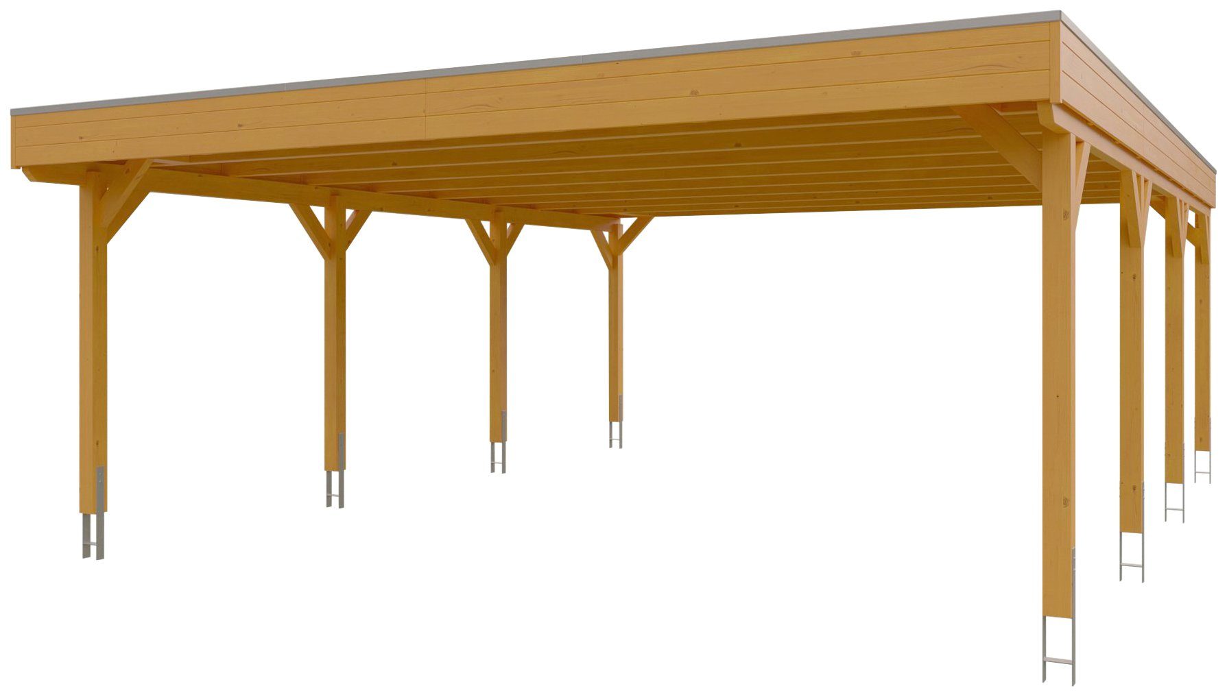 622x796 cm, Einfahrtshöhe, BxT: EPDM-Dach Skanholz mit Doppelcarport cm 590 Grunewald,