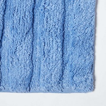 Badematte WC Vorleger Spa Supreme Blau Homescapes, Höhe 30 mm
