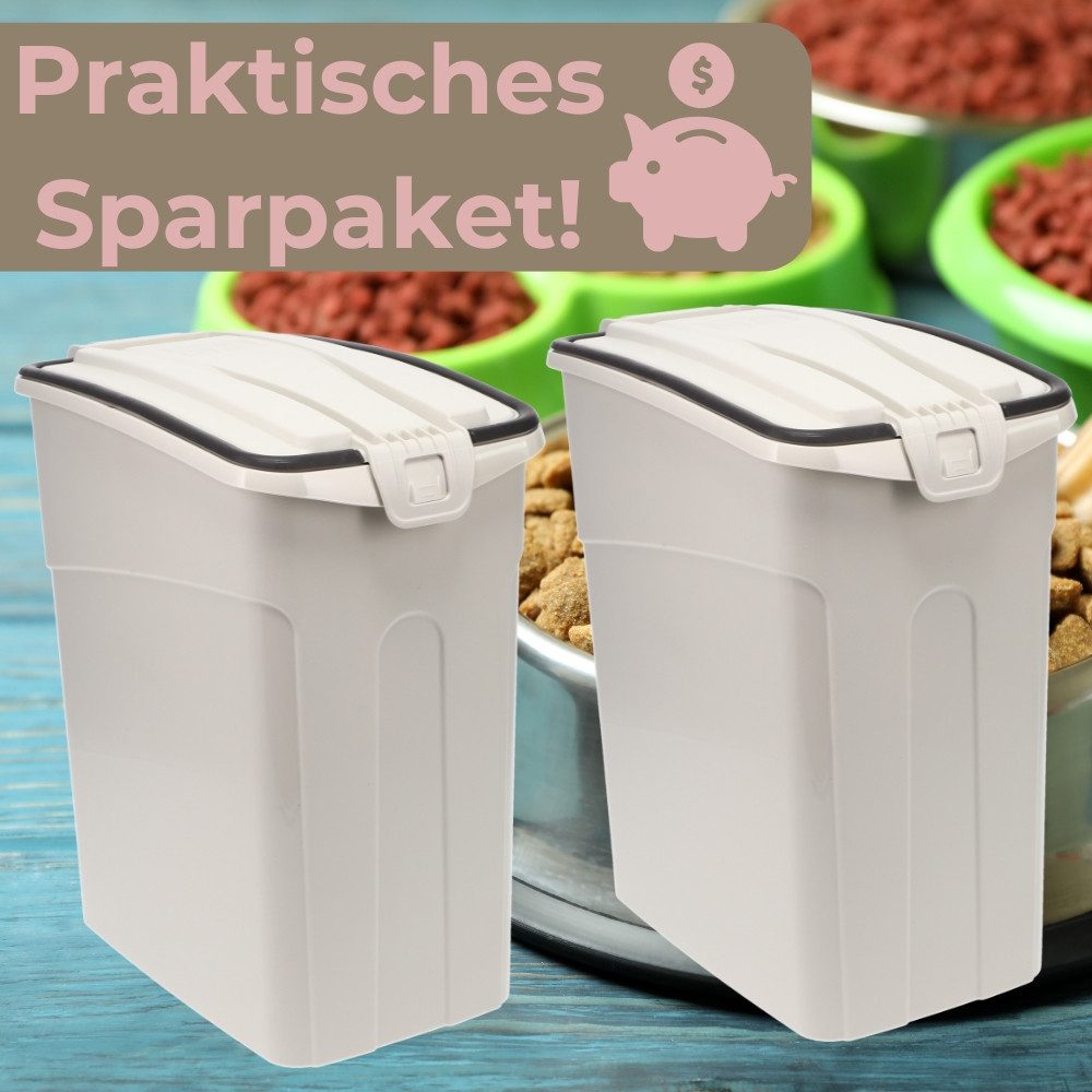 4er-Pack Hundefutter Aufbewahrungsbox – 2 L Pro Behälter, Transparent Mit Messbecher-Deckel, Luftdicht & Praktisch Für Trockenfutter, Reis & Co. Vorratsbox Transparent