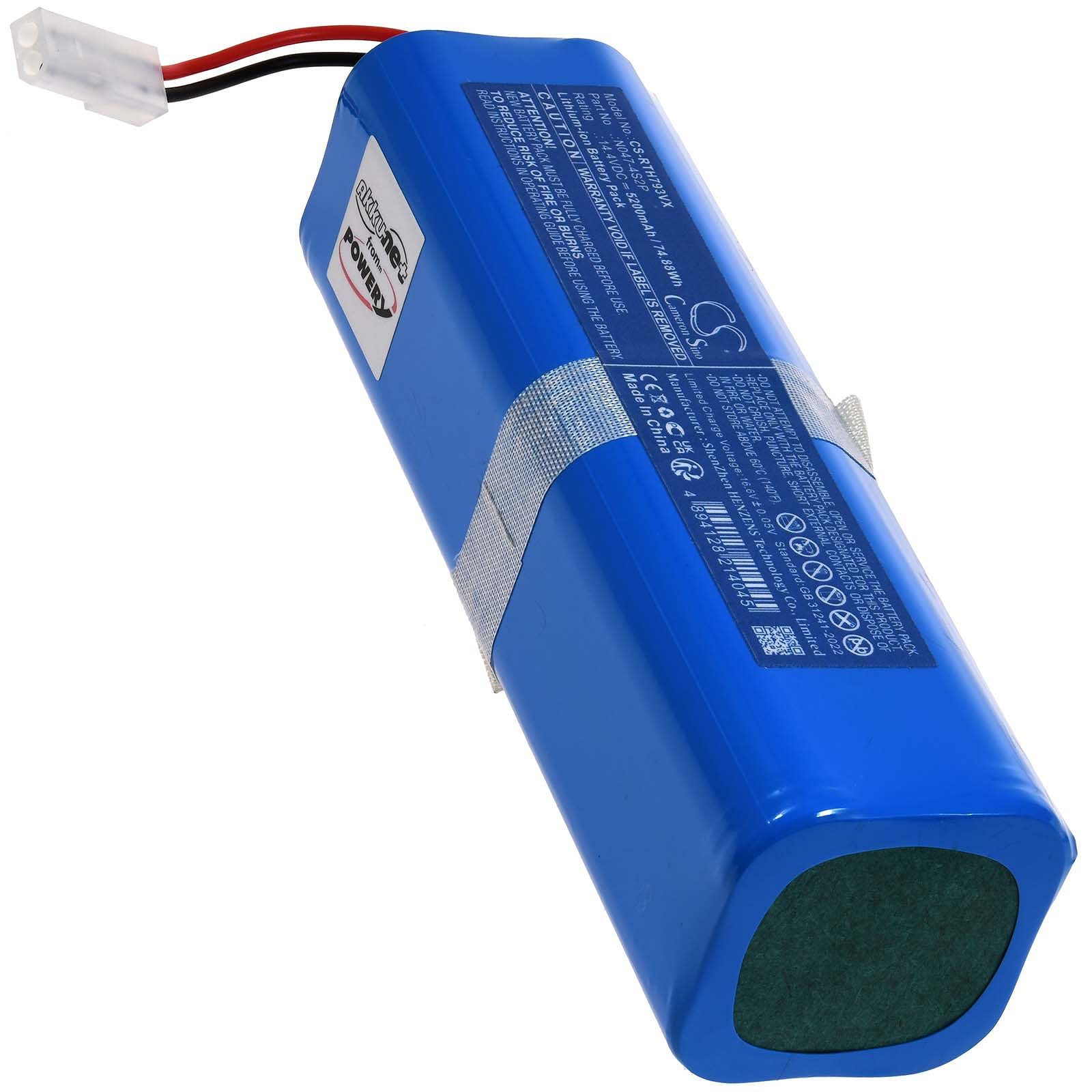 Powery Akku für Rowenta Typ N047-4S2P Staubsauger-Akku 5200 mAh (14.4 V)