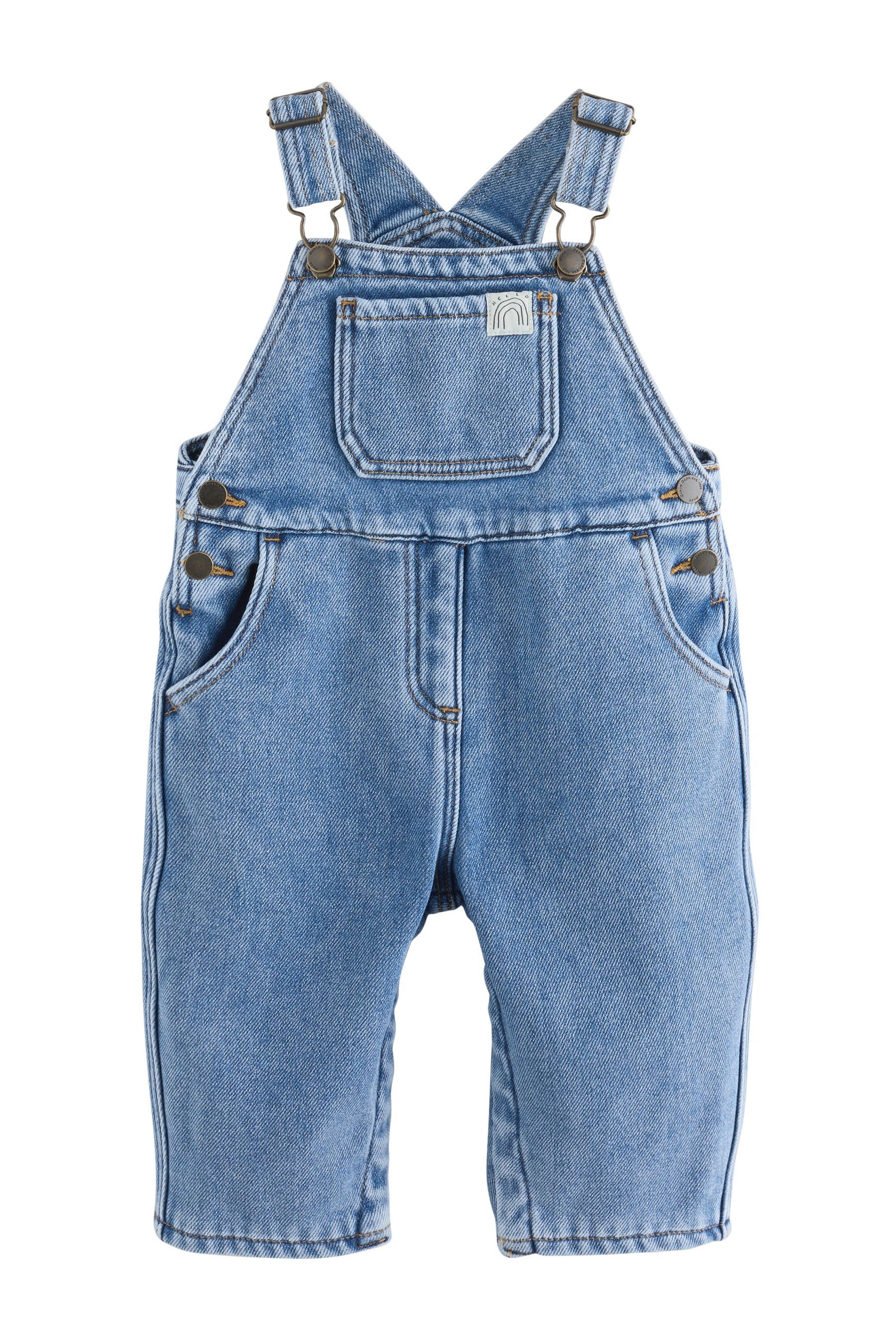 Next Jeanslatzhose Latzhose mit gemütlichem Fleece-Futter (1-tlg)