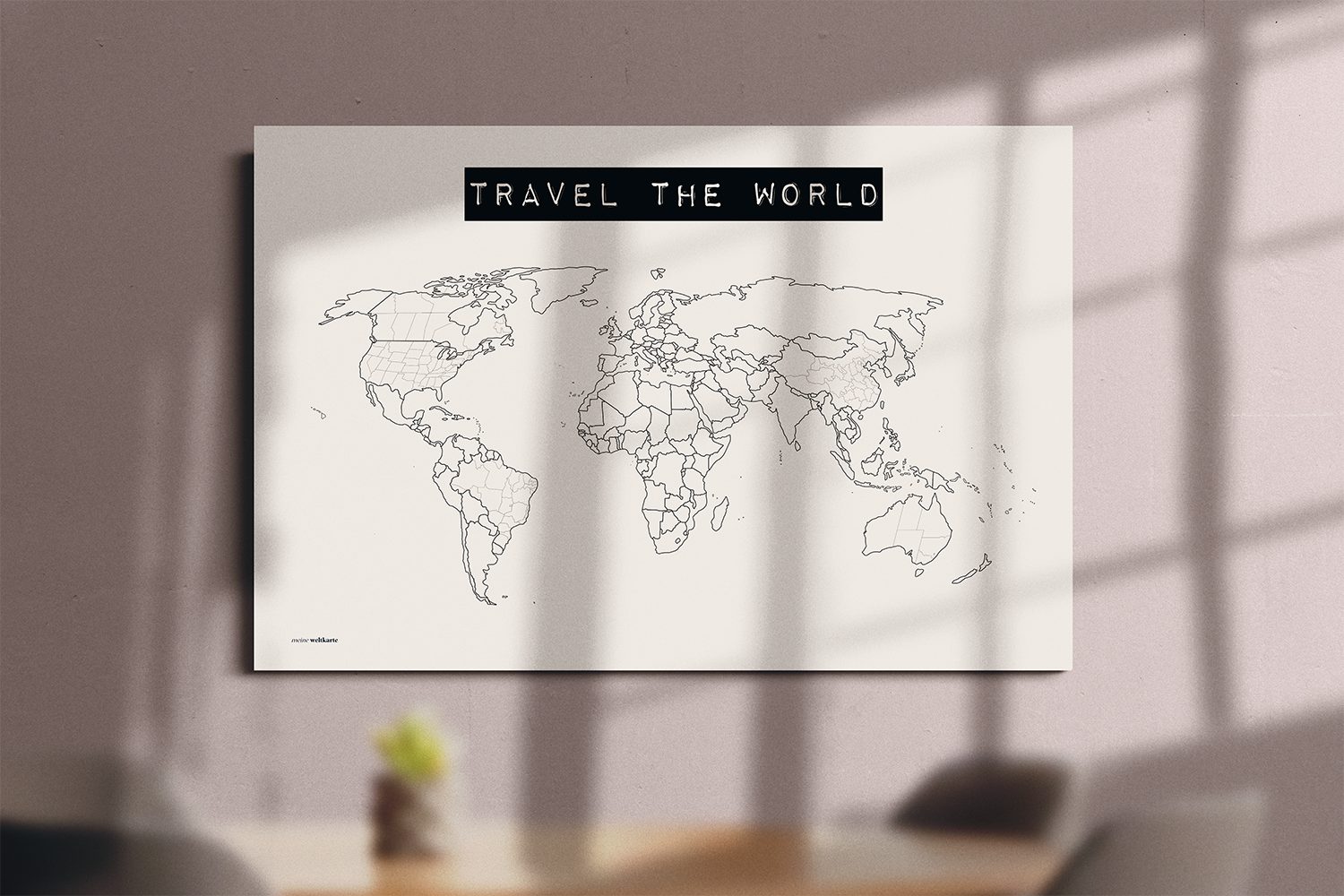 mw Leinwandbild Weltkarte Wandbild - Geschenk für Reisende - Travel the world #1