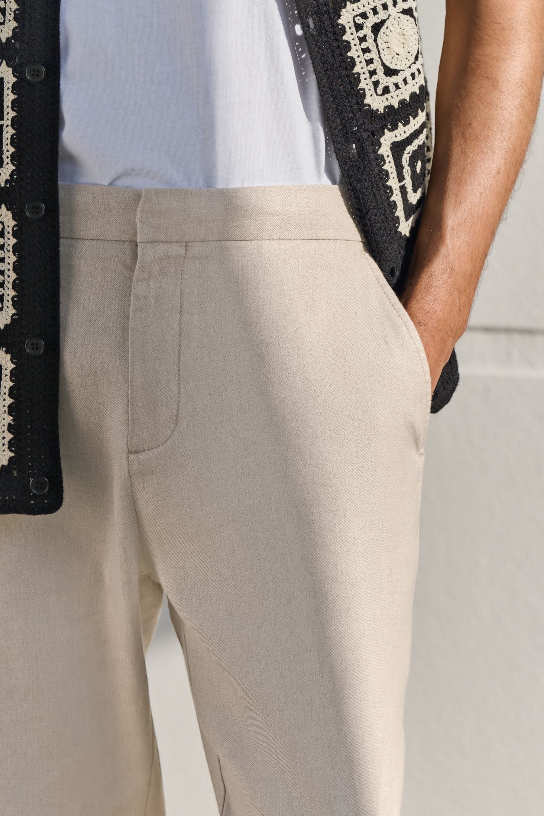 Next Leinenhose Signature Italian Bügelleichte Hosen aus Leinenmix (1-tlg)