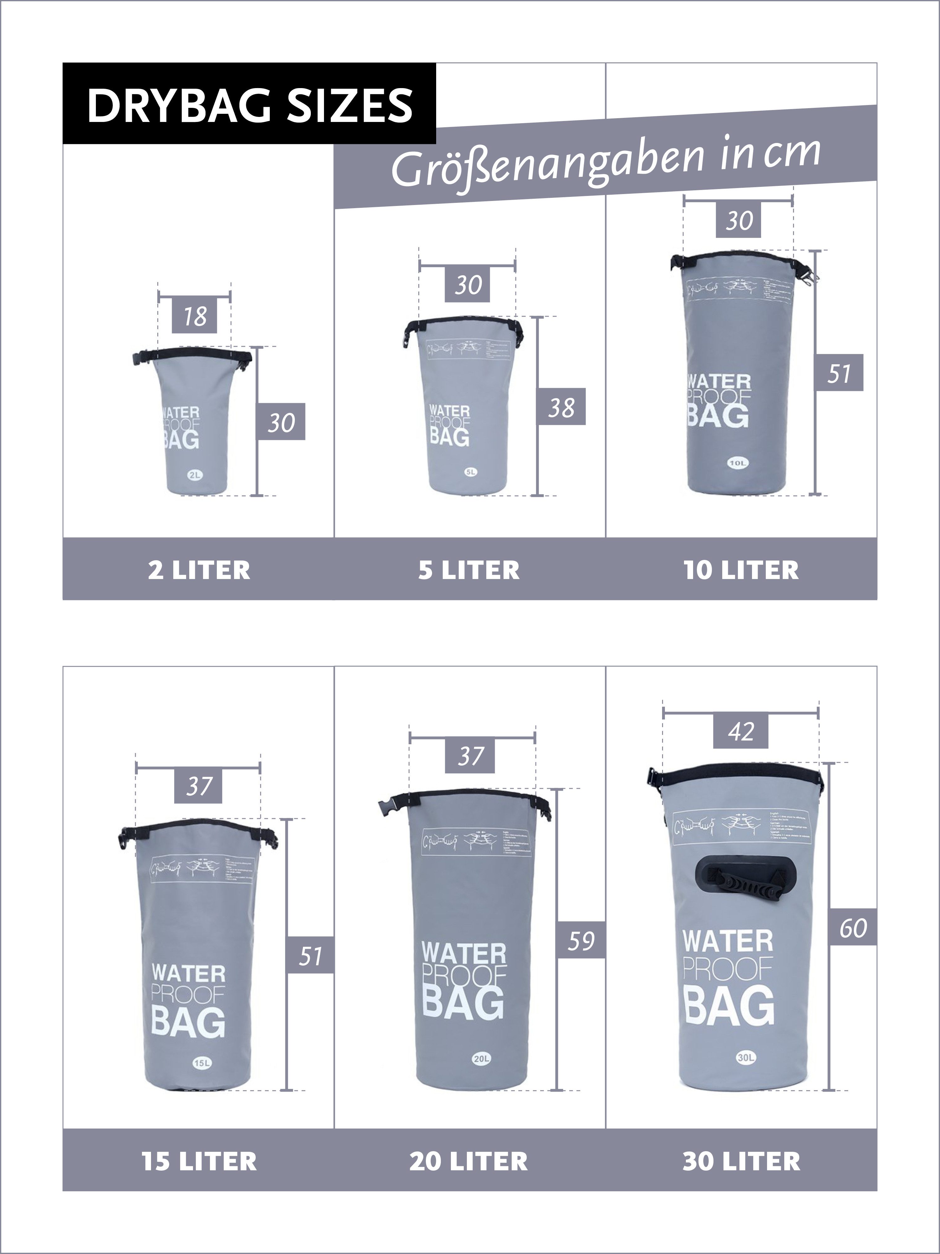 DonDon Drybag Beutel Trockentasche Trockenbeutel (1-tlg), wasserdichter outdoor Drybag