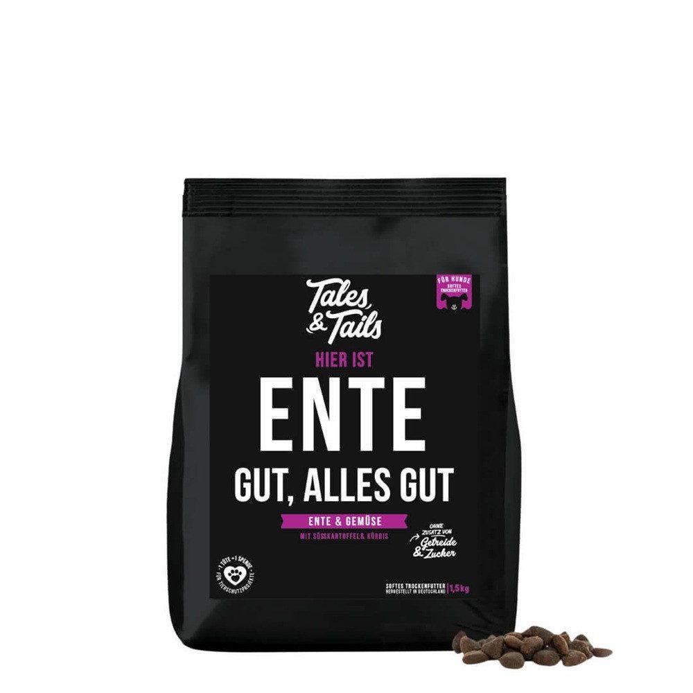 Tales & Tails Softtrockenfutter Ente gut, alles gut, Trockenfutter für: Hunde