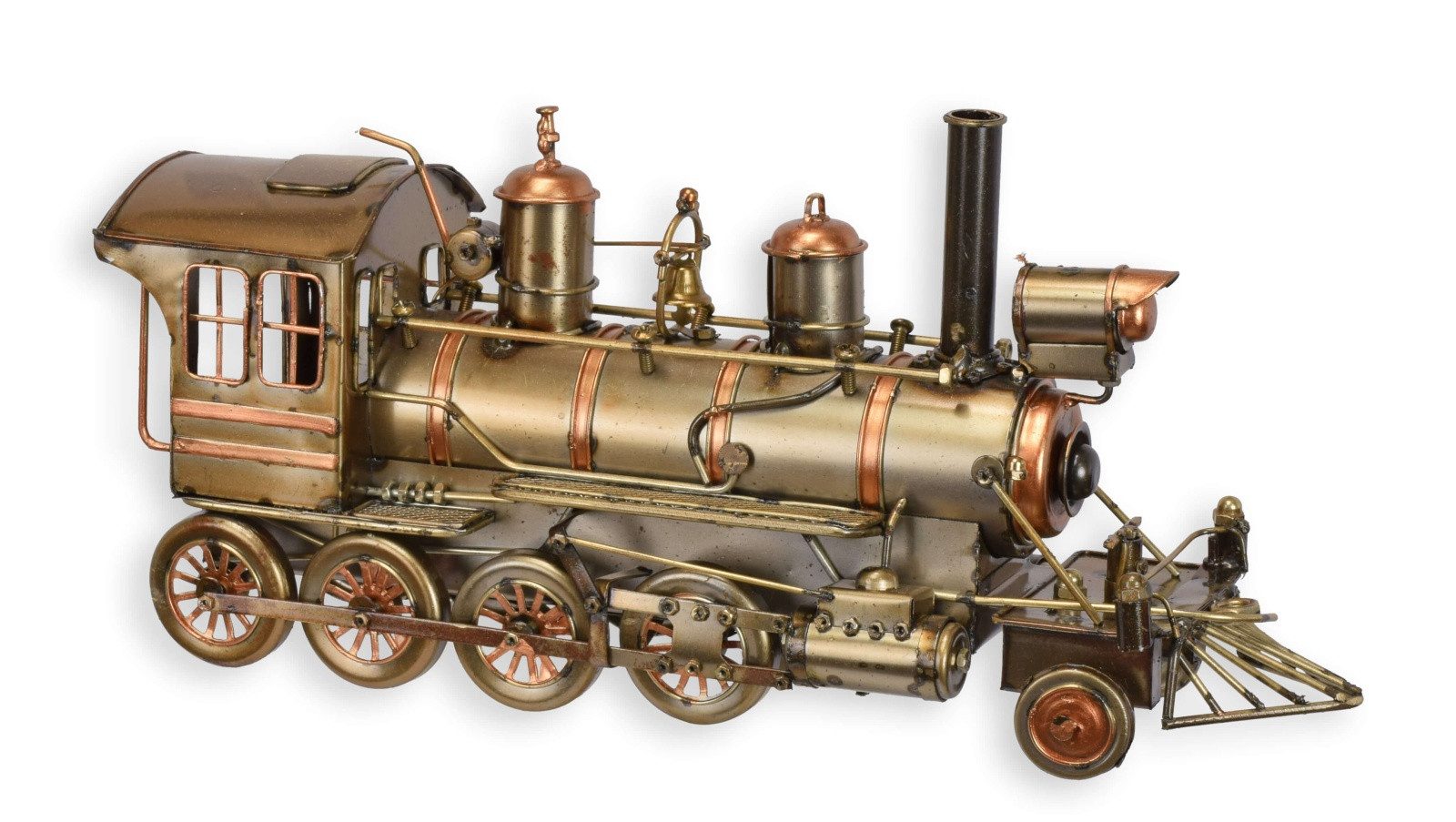 Aubaho Dekoobjekt Blechmodell einer Dampflokomotive Replikat Retro Design Dekoration