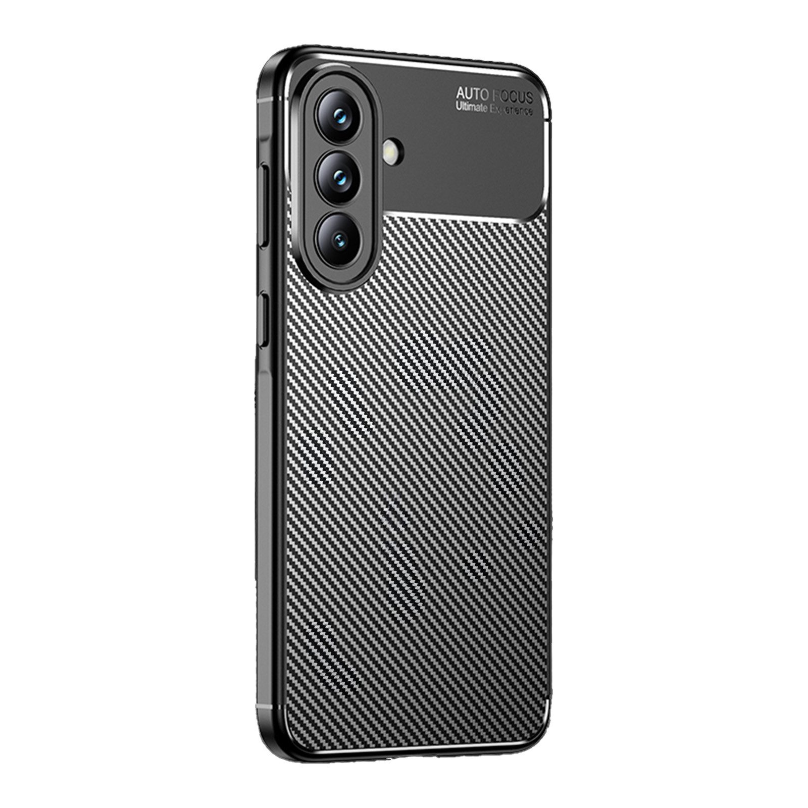Tec-Expert Handyhülle Handy Hülle in Carbon Optik für Samsung Galaxy S26+, Karbonlook Case Cover Bumper Schwarz